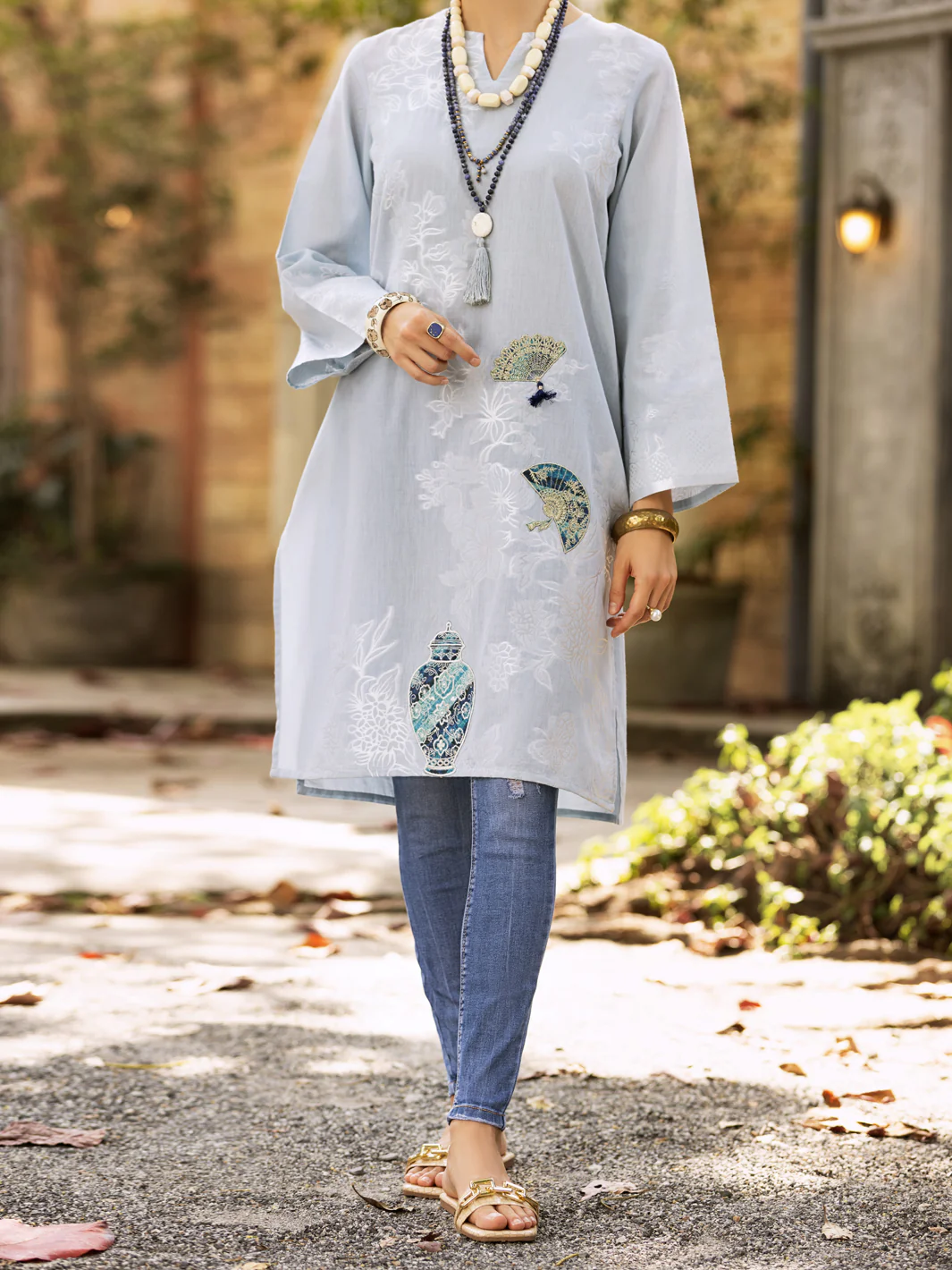 Sky Blue Kurti - AL-LK-893
