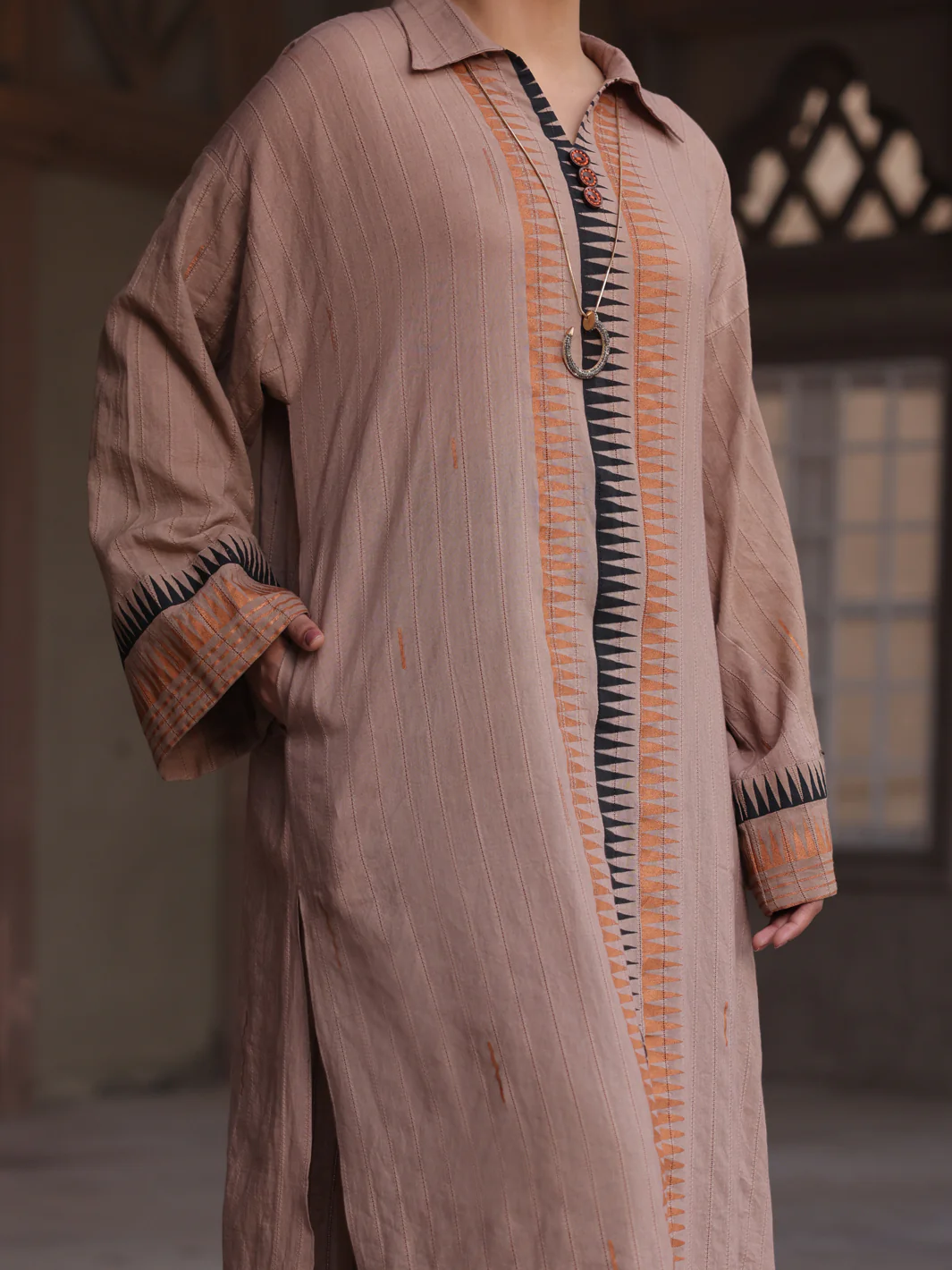 Light Brown Kurti - AL-LK-911 - Image 3