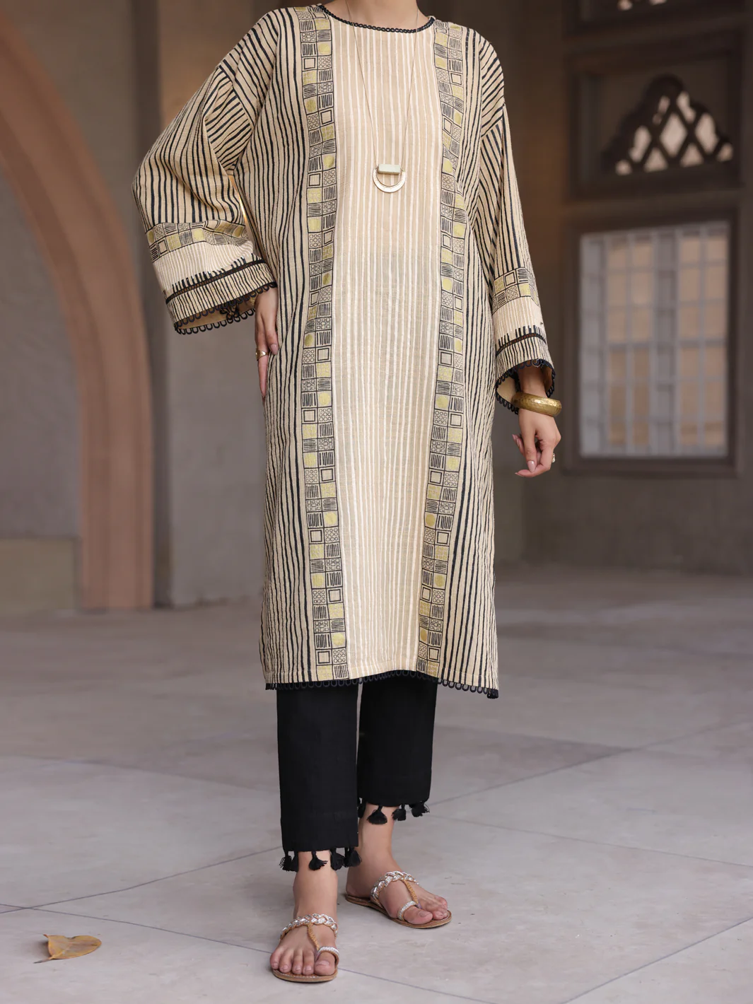 Khaki Kurti - AL-LK-914
