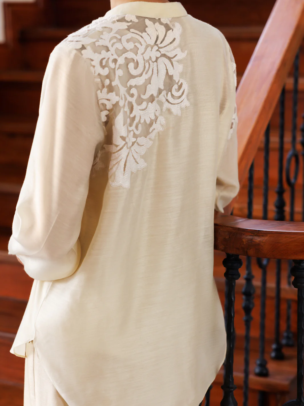 Cream Kurti - AL-LK-923 - Image 4