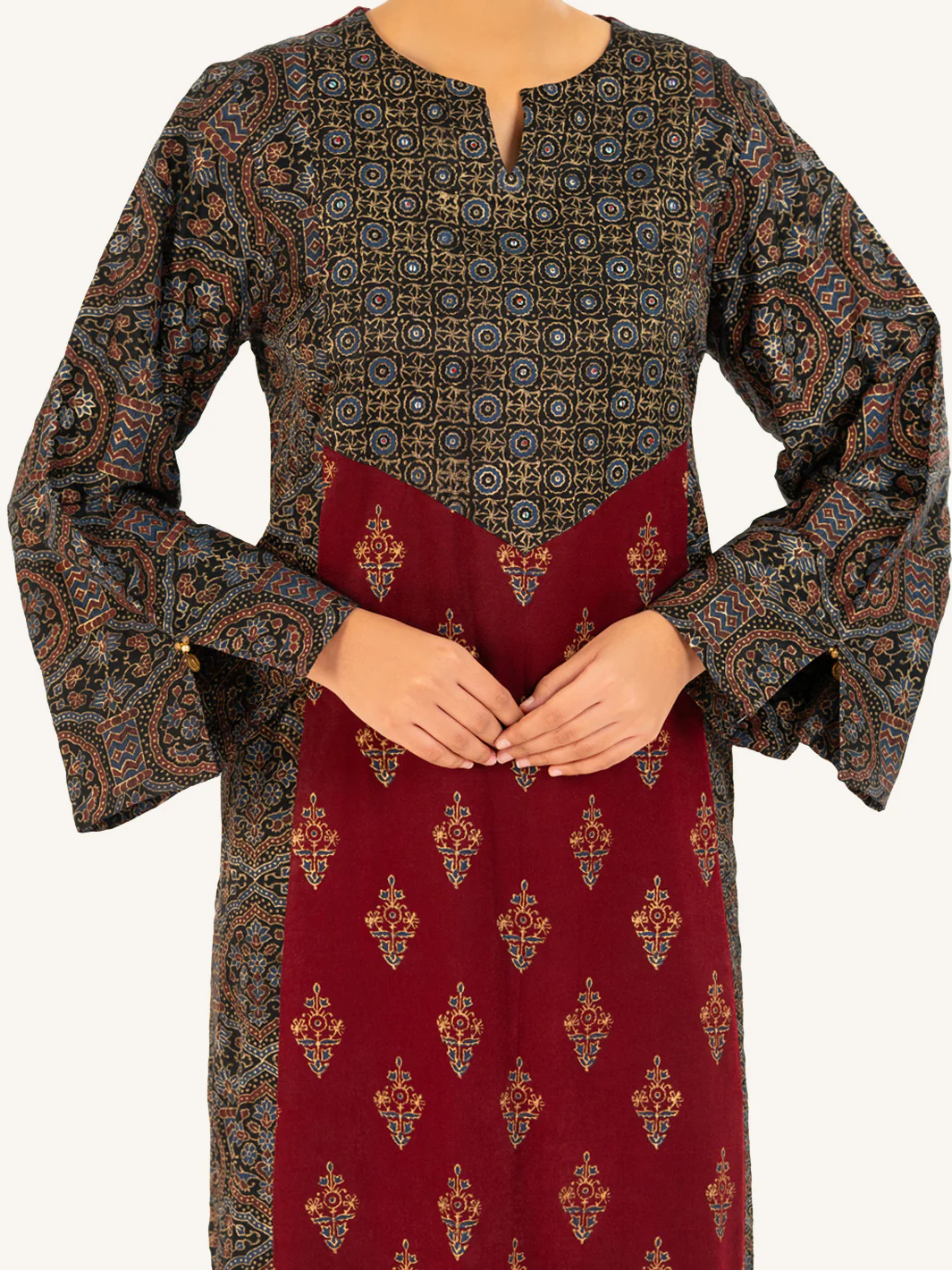 Black Velvet Formal 2Pc Stitched - AL-LS-LKS-556 - Image 3