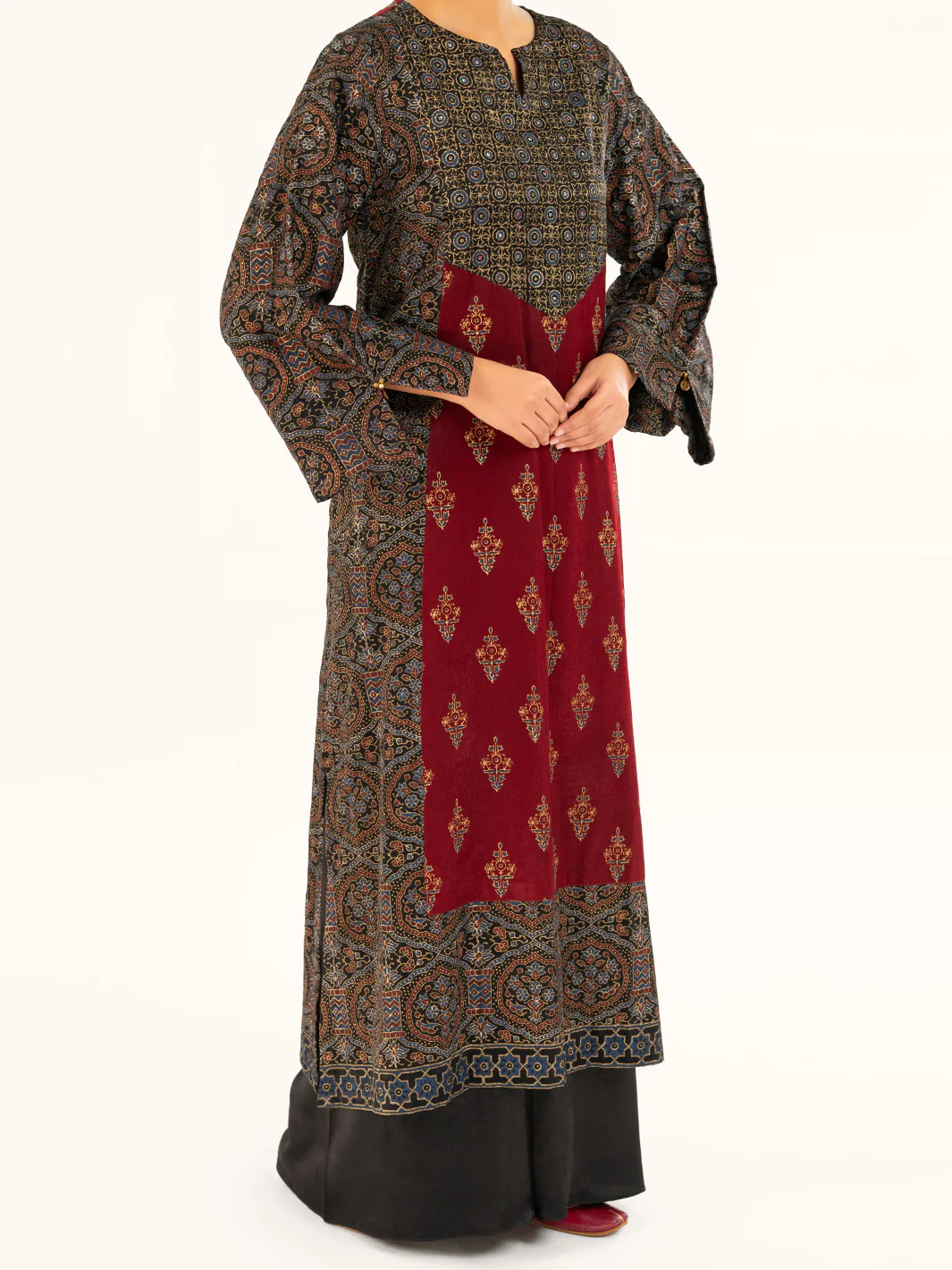 Black Velvet Formal 2Pc Stitched - AL-LS-LKS-556 - Image 4