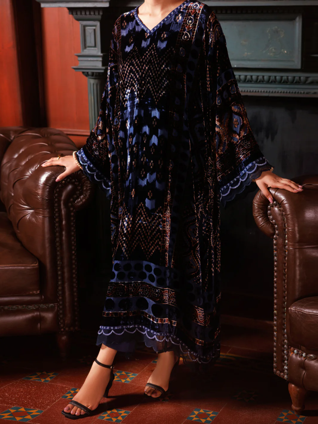 Blue Palachi Formal 2Pc Stitched - AL-LS-LKS-559 - Image 2