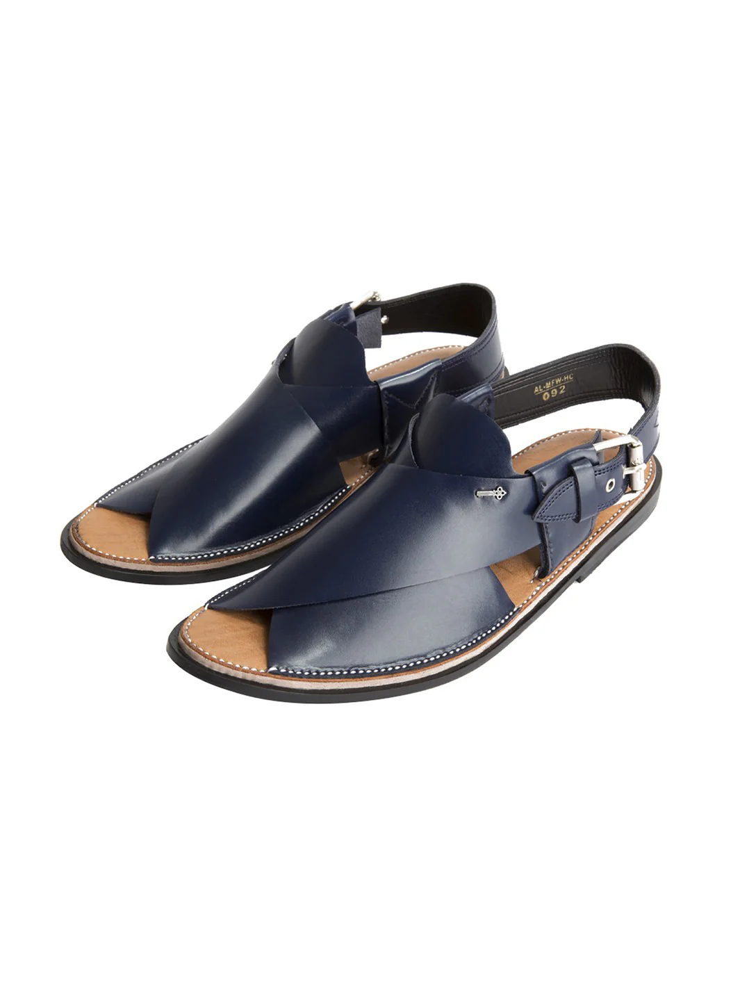 Blue Peshawari Chappal - AL-MFW-HC-092
