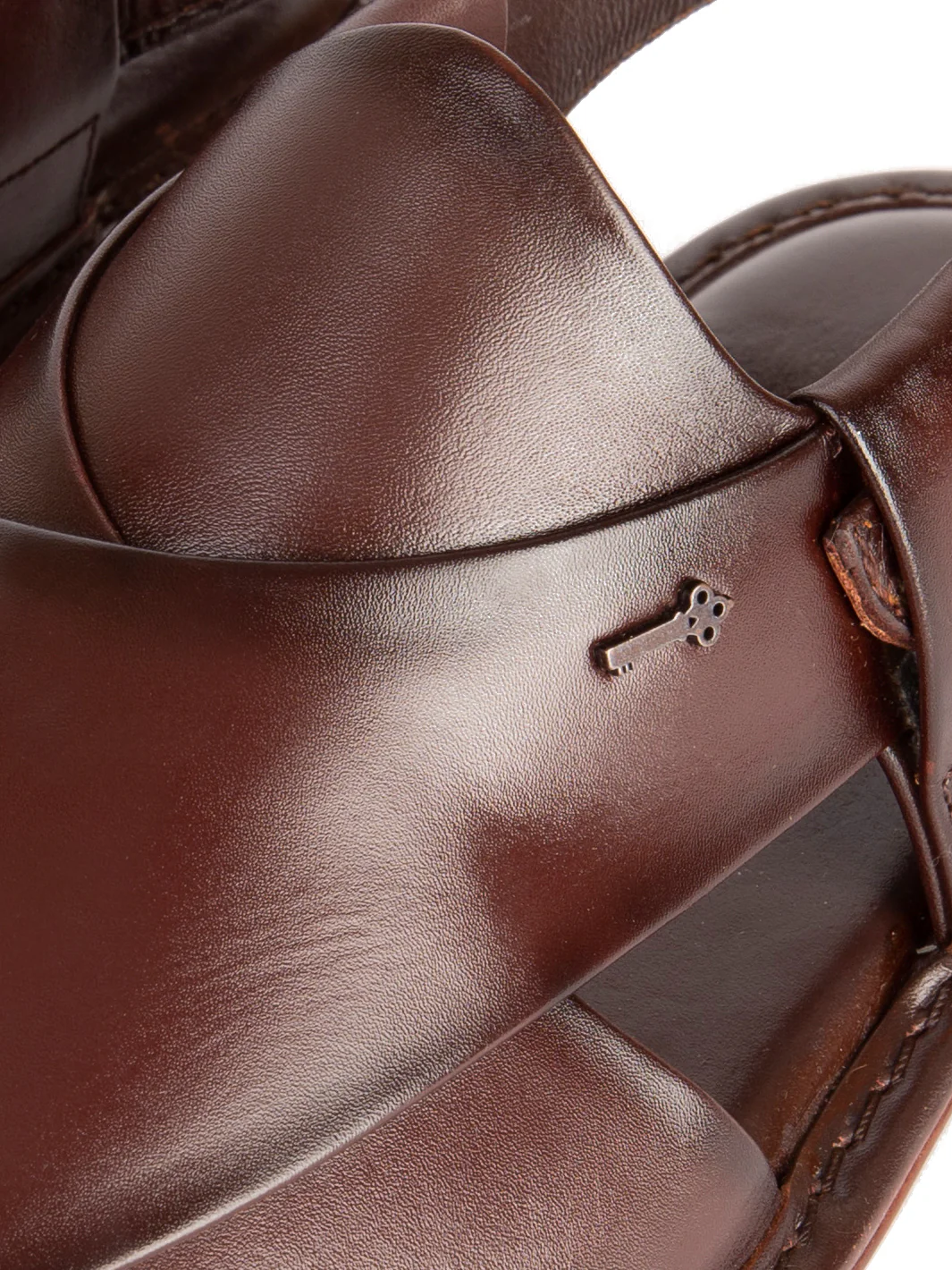 Burgundy Leather Peshawari Chappal - AL-MFW-HC-111 - Image 3