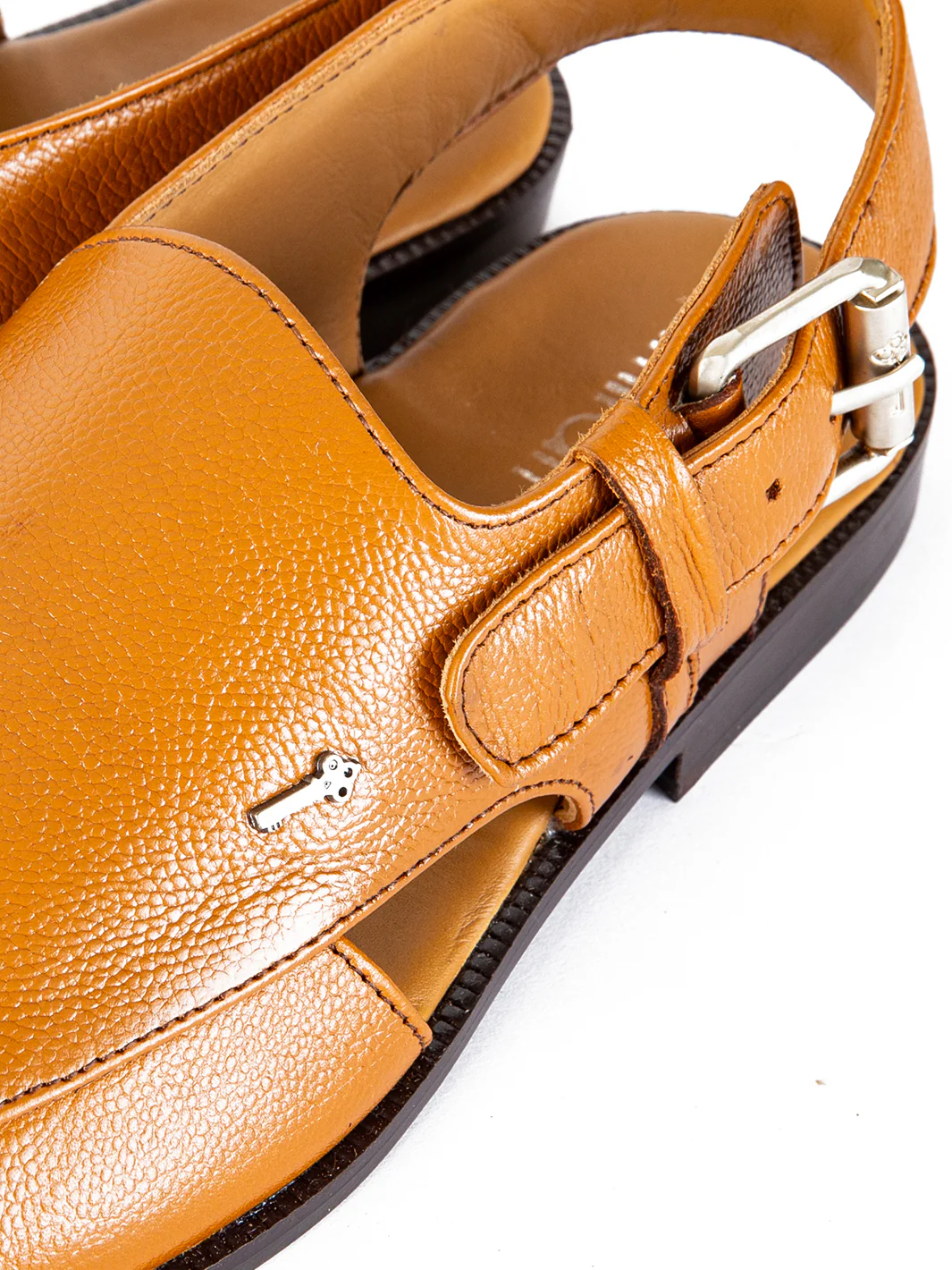 Tan Leather Peshawari Chappal - AL-MFW-HC-144 - Image 2