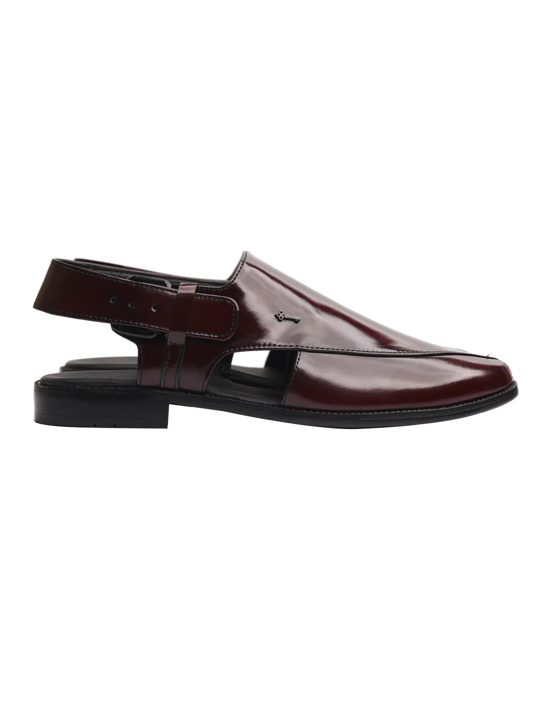 Burgundy Peshawari Chappal - AL-MFW-HC-148 - Image 3