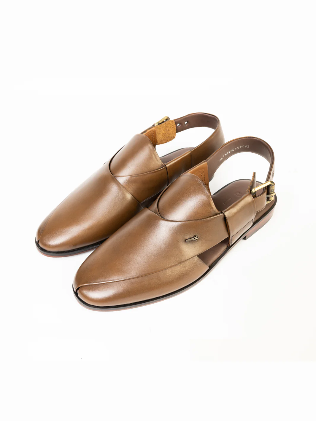 Brown Leather Peshawari Chappal - AL-MFW-HC-157