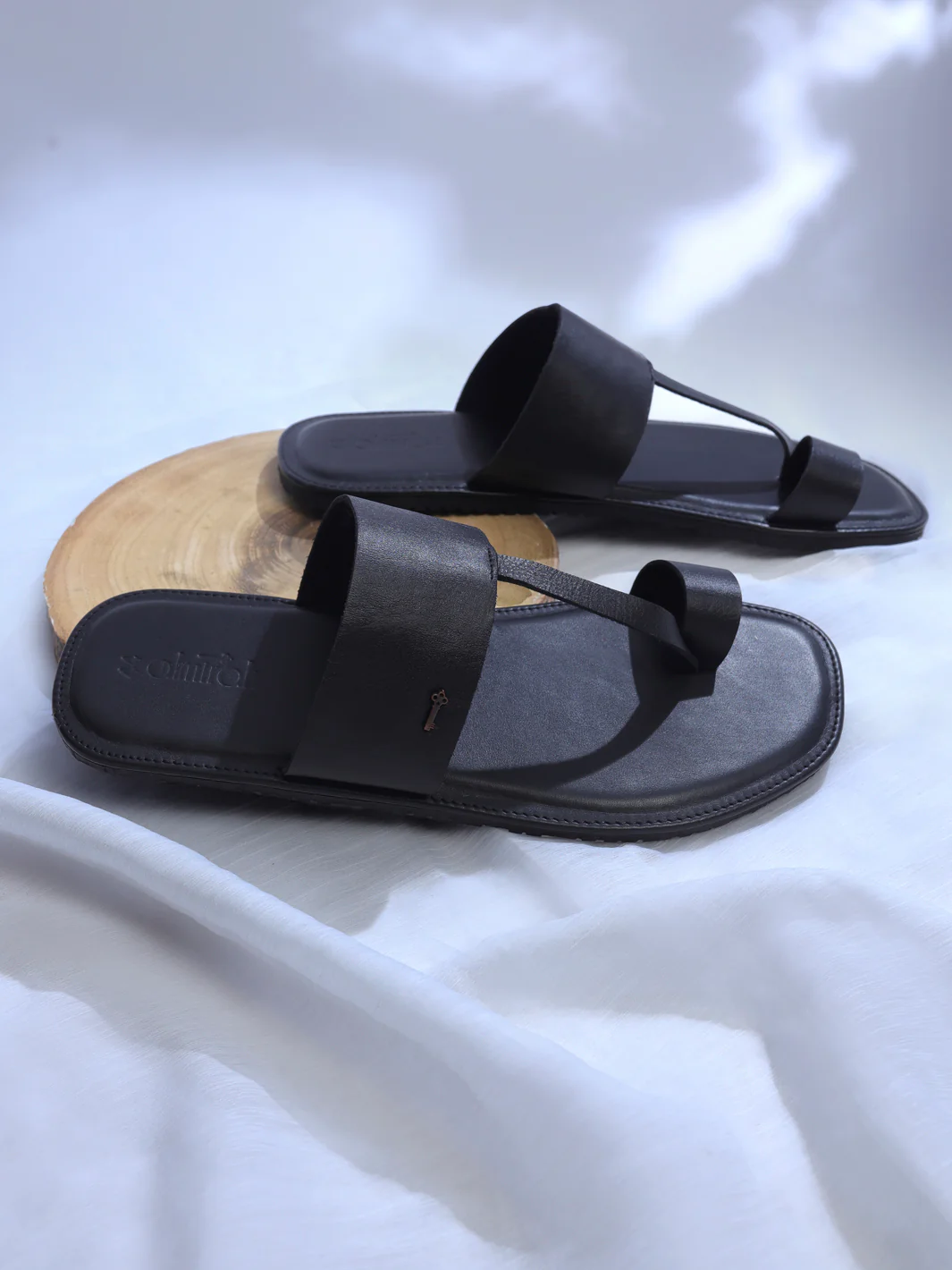 Black Kolhapuri Chappal - AL-MFW-KC-169 - Image 2