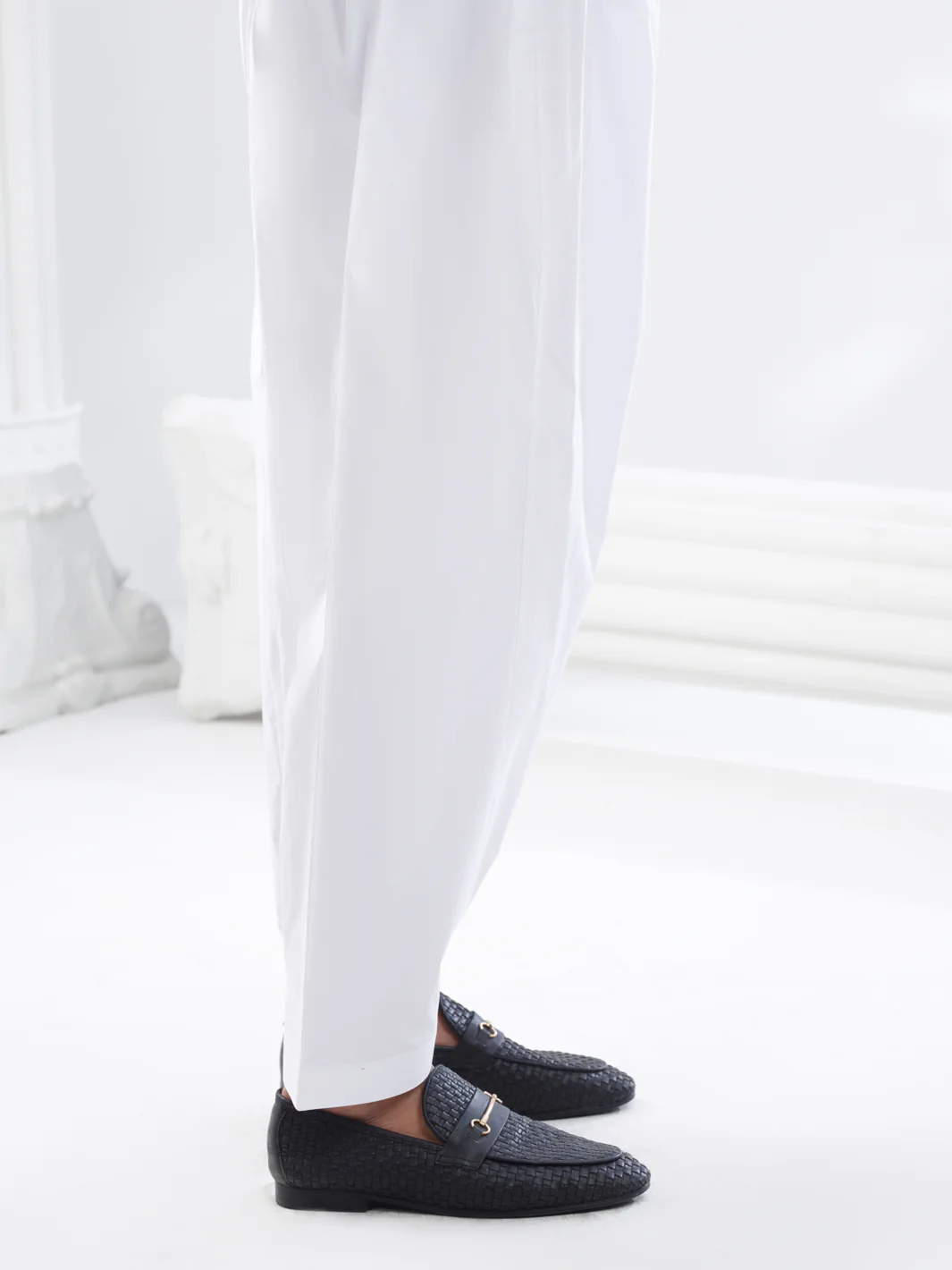 White Cotton Shalwar - AL-MS-024 - Image 2