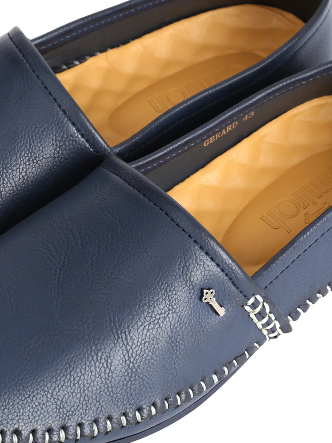 Navy Blue Leather Slip-On - AL-MSHO-011-20 - Image 2