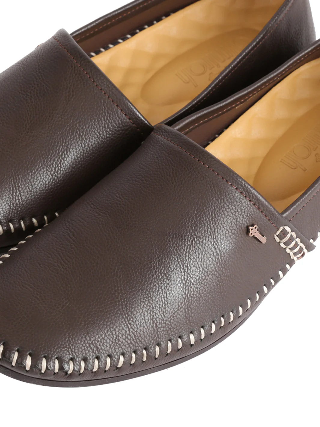 Coffee Leather Slip-On - AL-MSHO-012-20 - Image 2