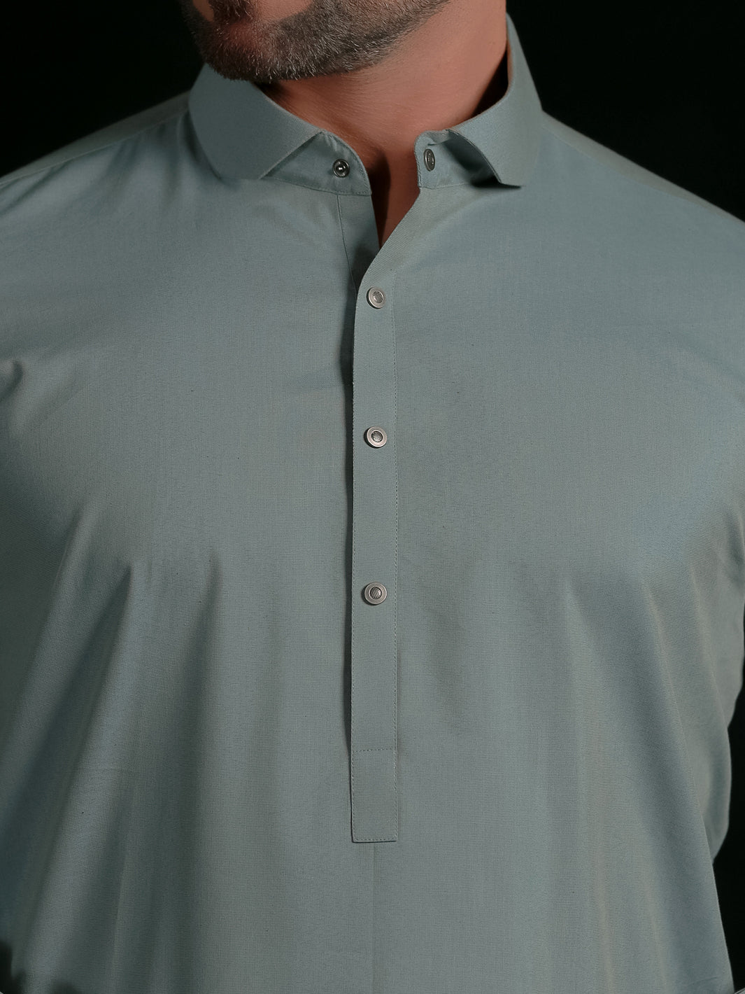 Light Blue Blended Men Unstitched Fabric - AL-Nizam-22 - Image 2