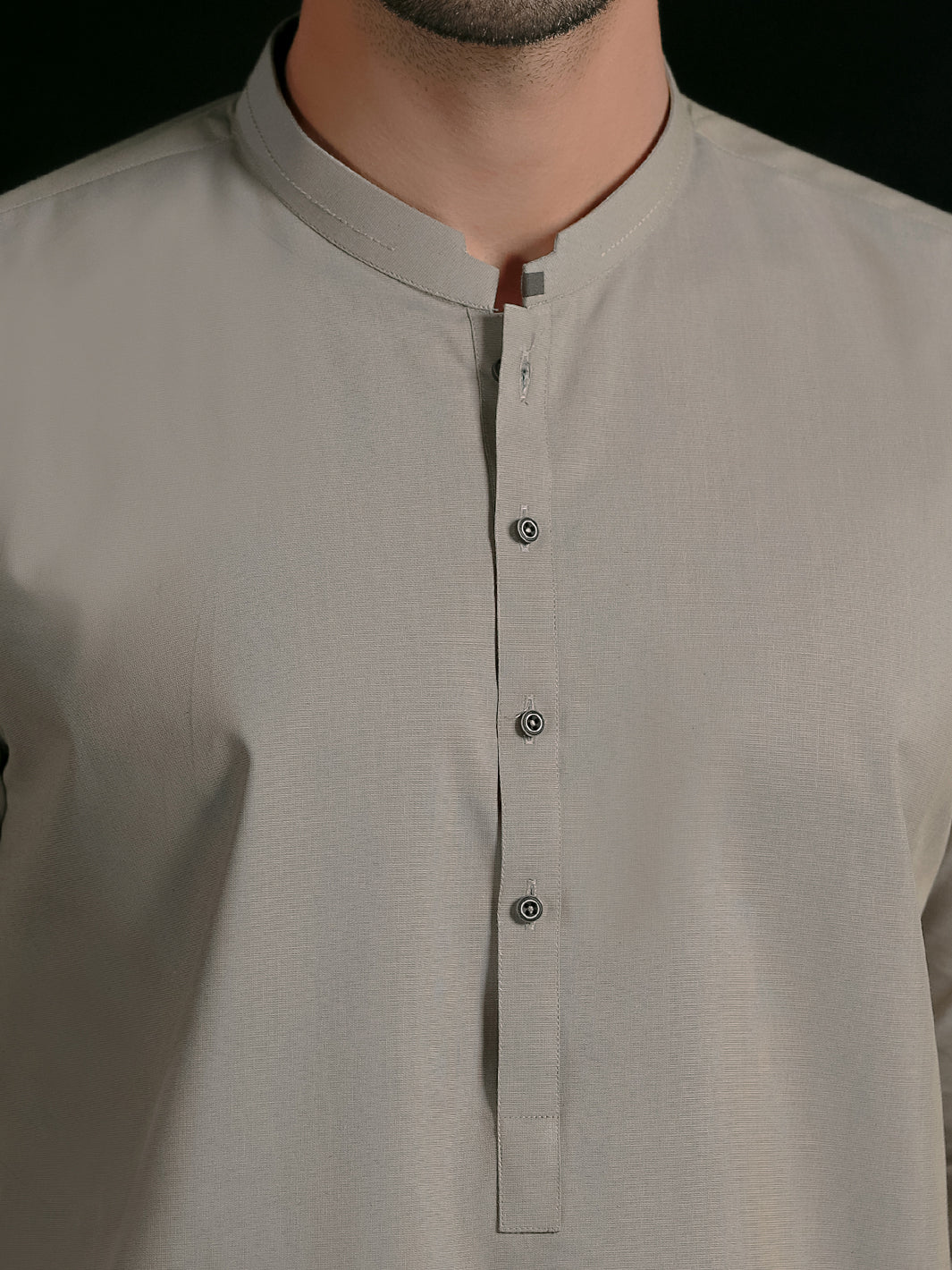 Light Grey Blended Men Unstitched Fabric - AL-Nizam-22 - Image 2