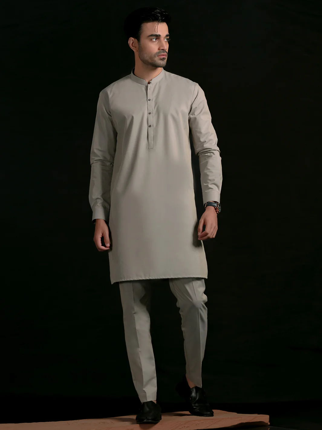 Light Grey Blended Men Unstitched Fabric - AL-Nizam-22 - Image 6