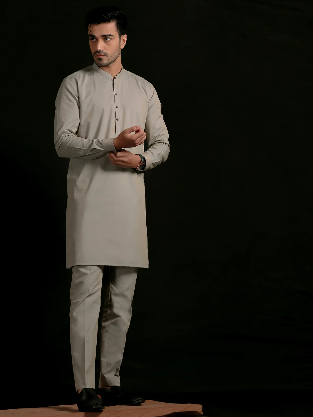 Light Grey Blended Men Unstitched Fabric - AL-Nizam-22 - Image 7