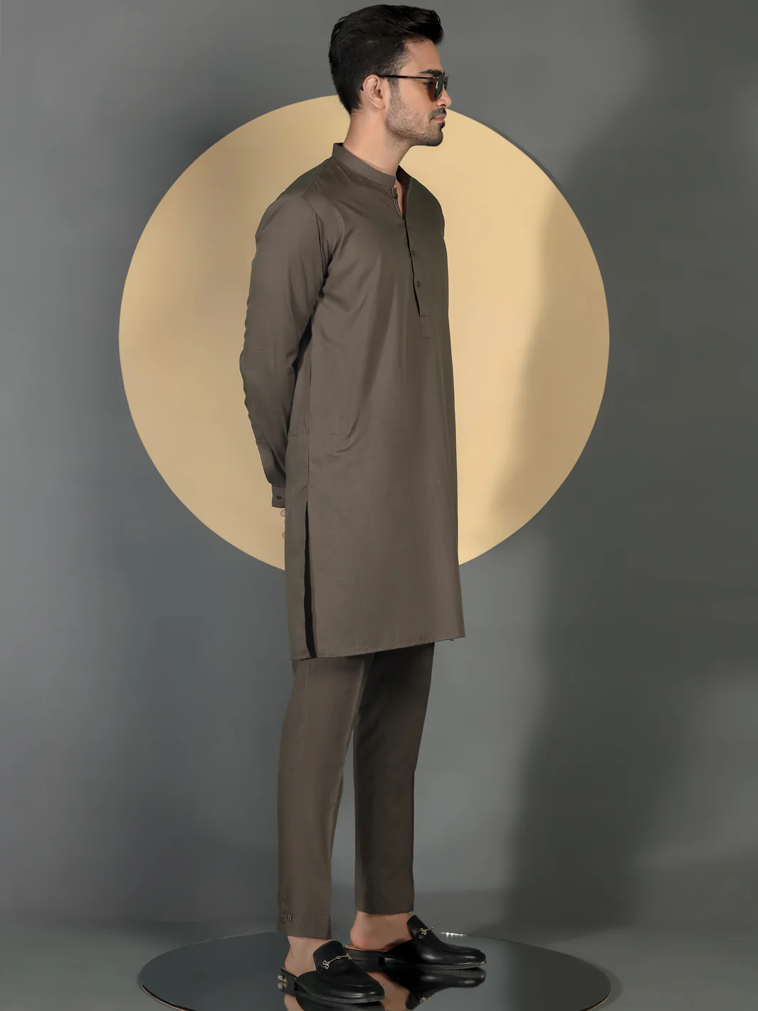 Brown Blended Men Unstitched Fabric - AL-Nizam-22 - Image 3