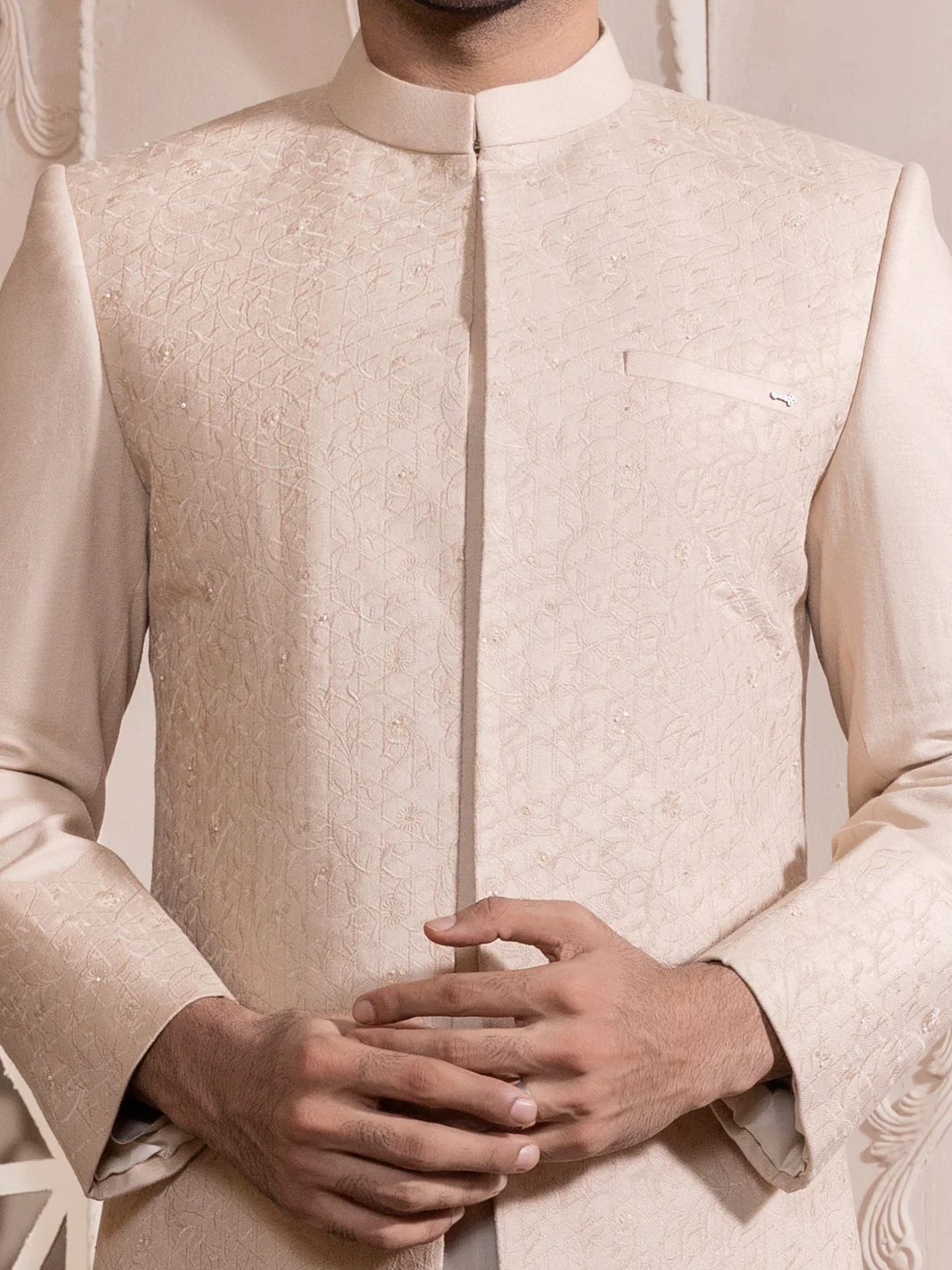 Beige Prince Coat - AL-PCS-031 - Image 4