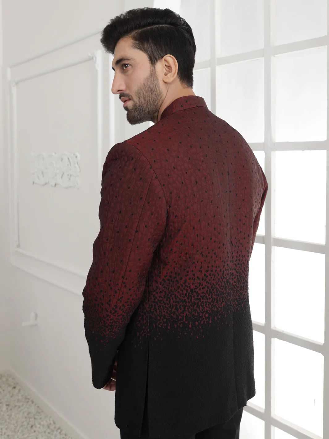 Red & Black Prince Coat - AL-PCS-038 - Image 3