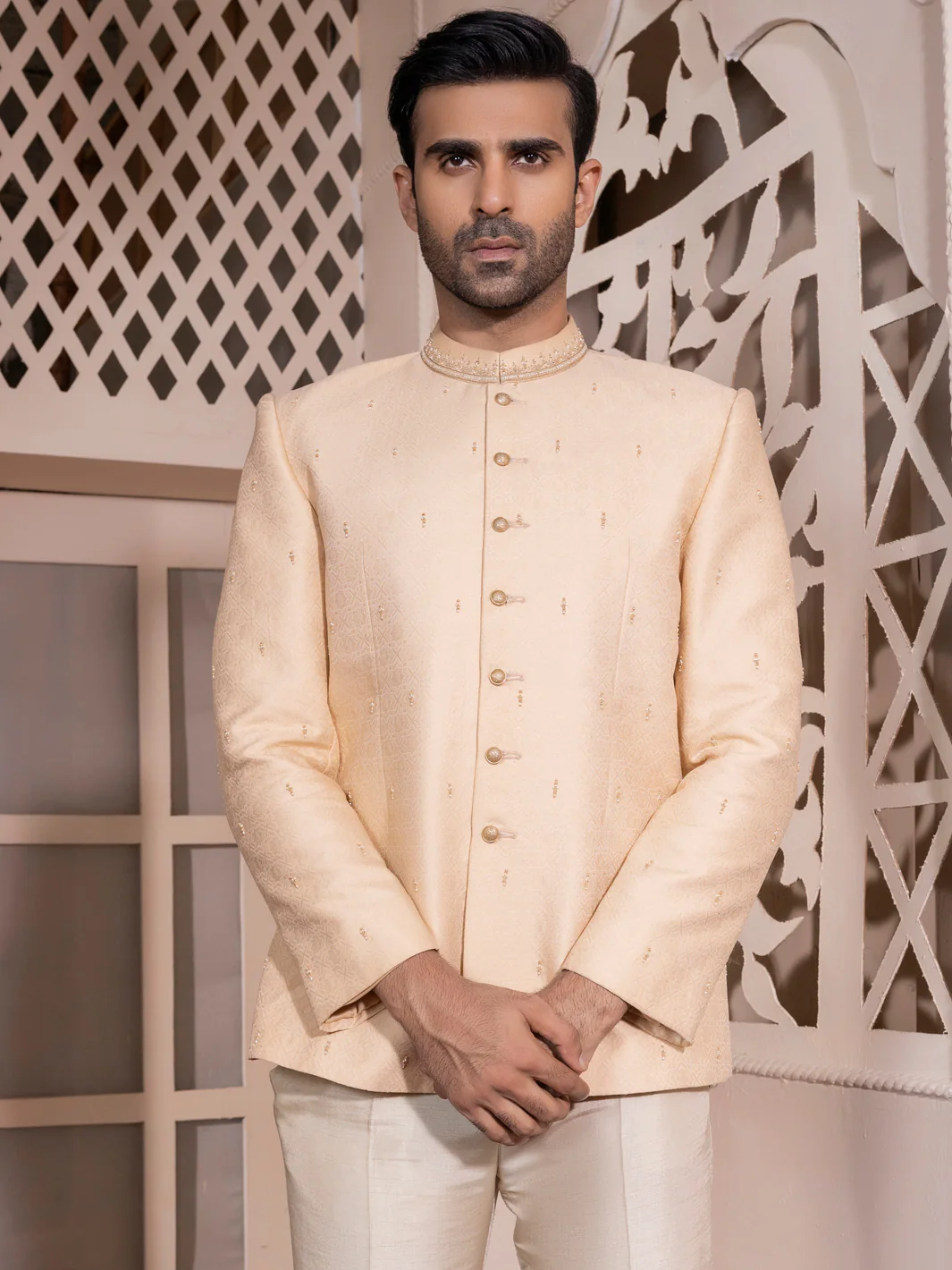 Beige Prince Coat - AL-PCS-046 - Image 2