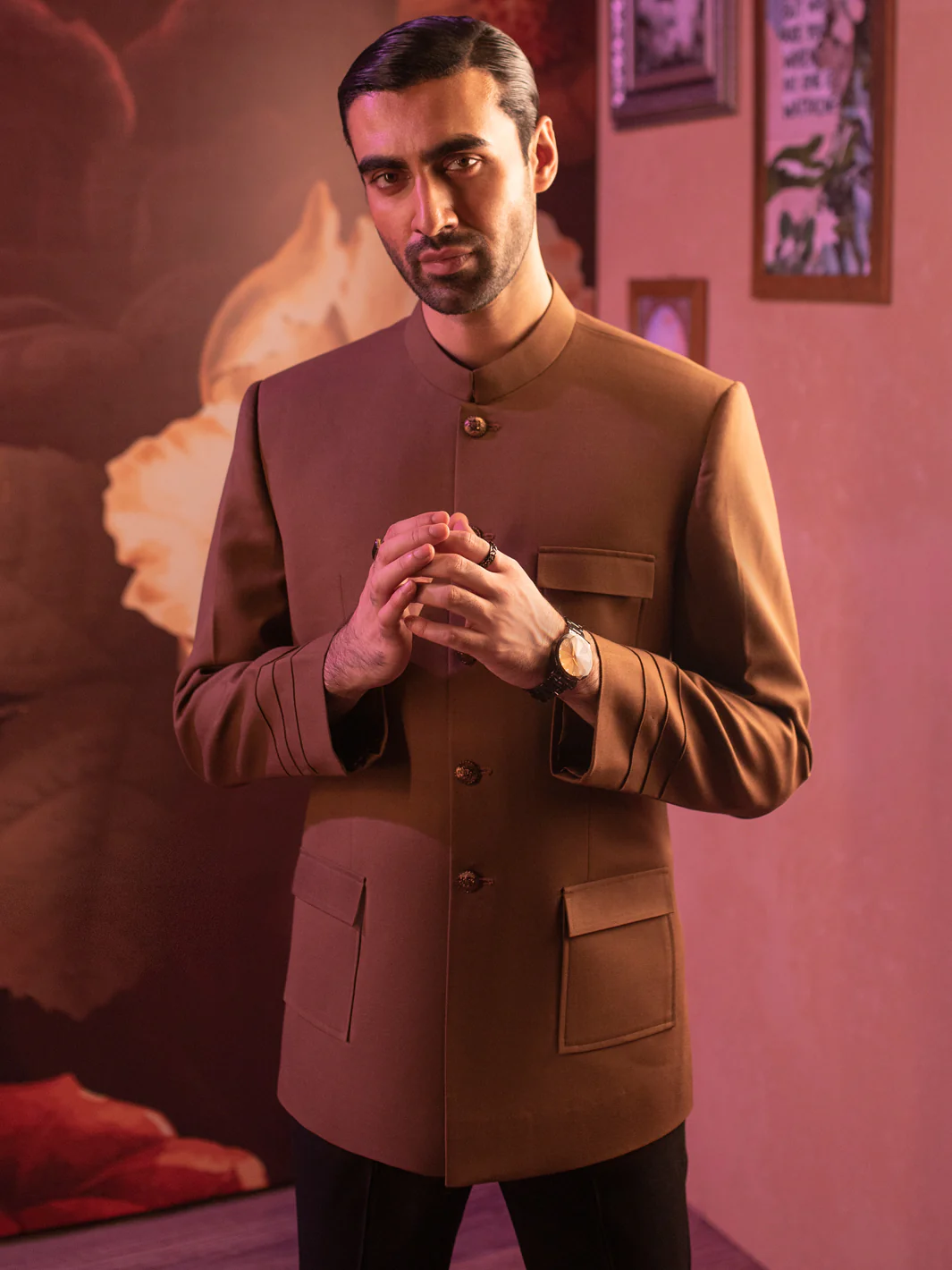 Brown Blended Prince Coat - AL-PCS-049 - Image 2