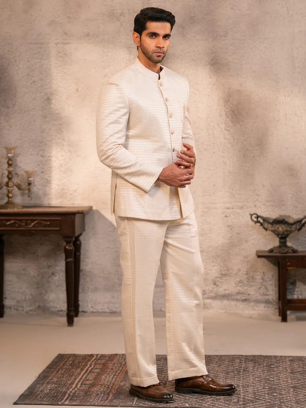 Off White Prince Coat - AL-PCS-069 - Image 5