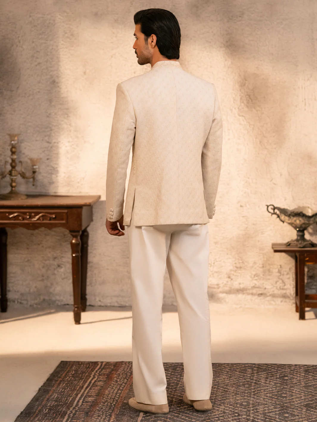 Off White Prince Coat - AL-PCS-073 - Image 3