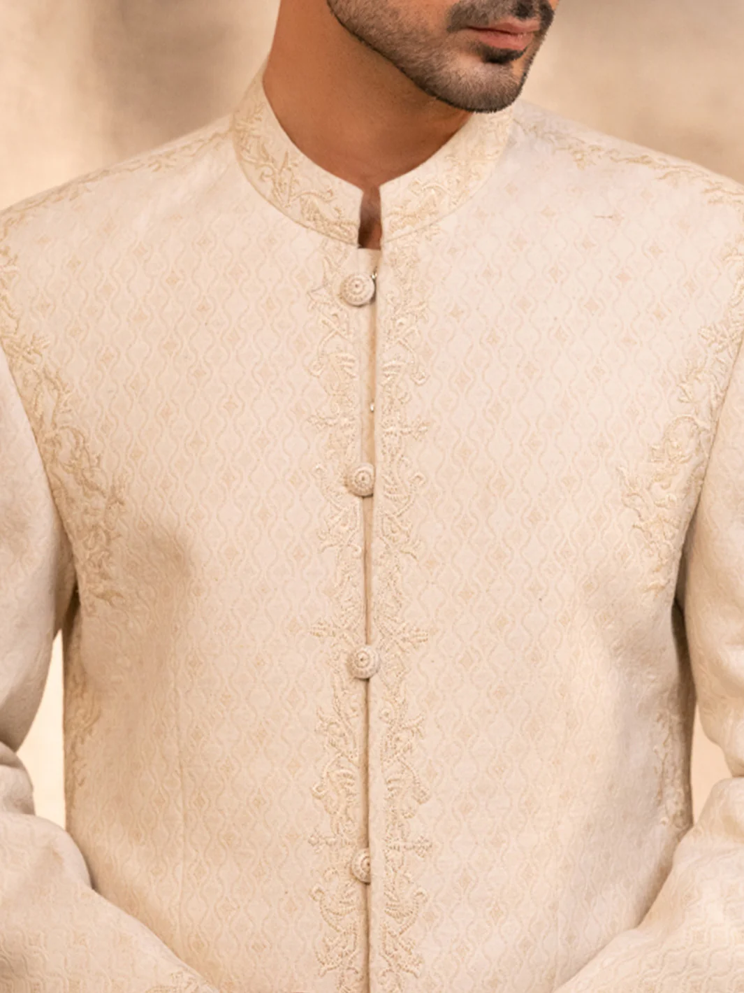 Off White Prince Coat - AL-PCS-073 - Image 4