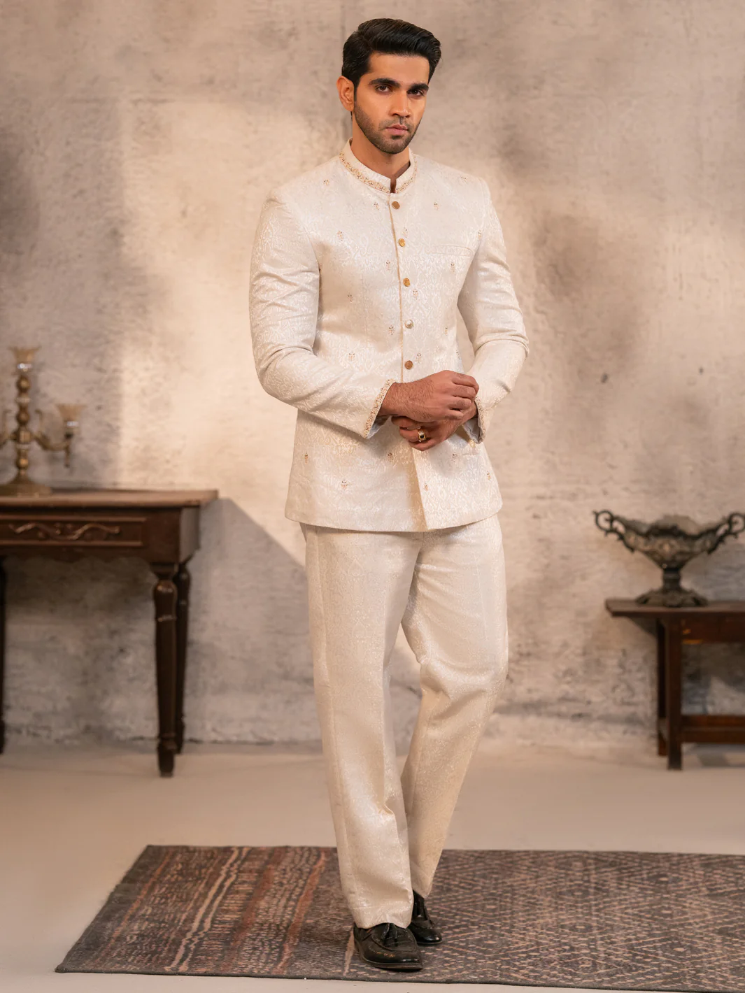 Cream Prince Coat - AL-PCS-076 - Image 4