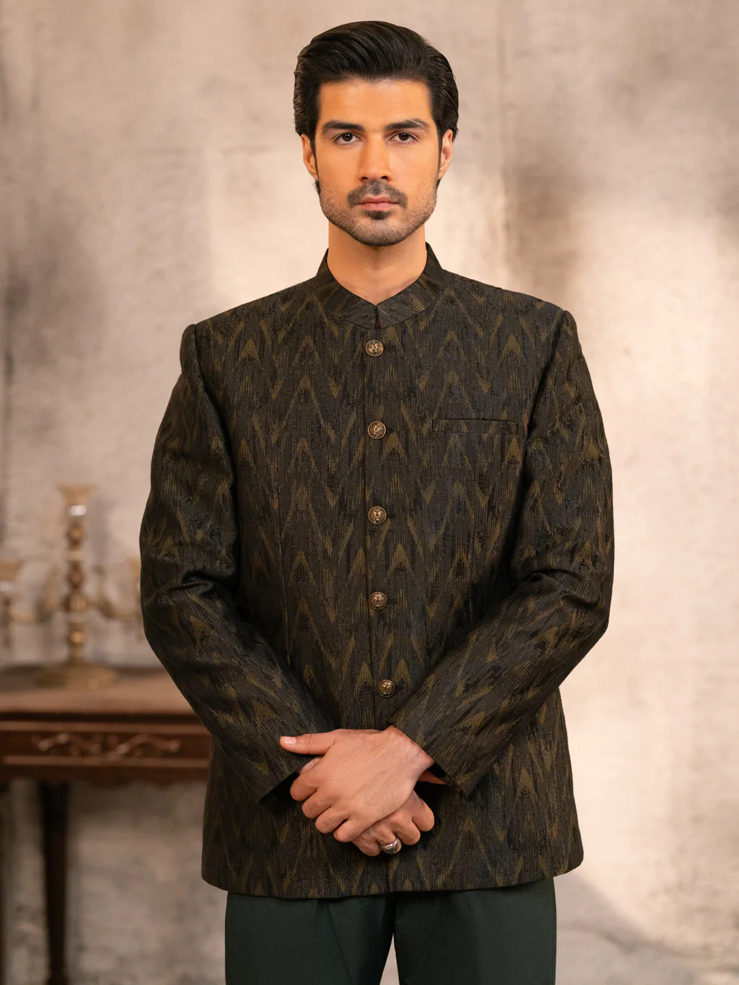 Green Prince Coat - AL-PCS-077 - Image 2