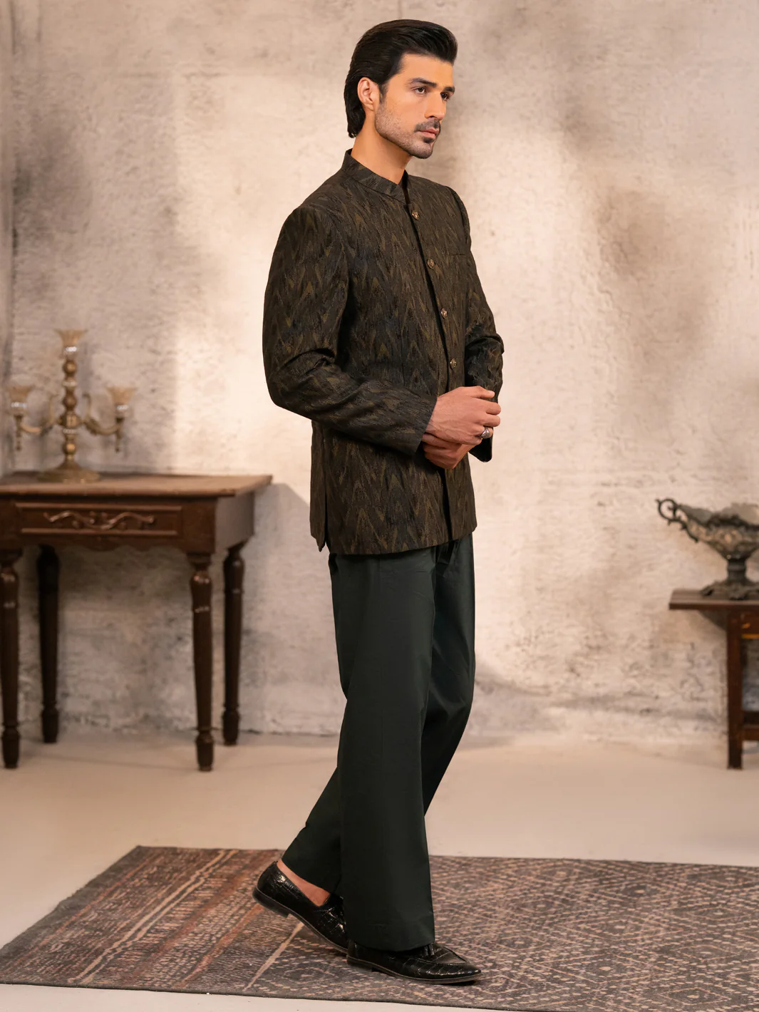 Green Prince Coat - AL-PCS-077 - Image 3