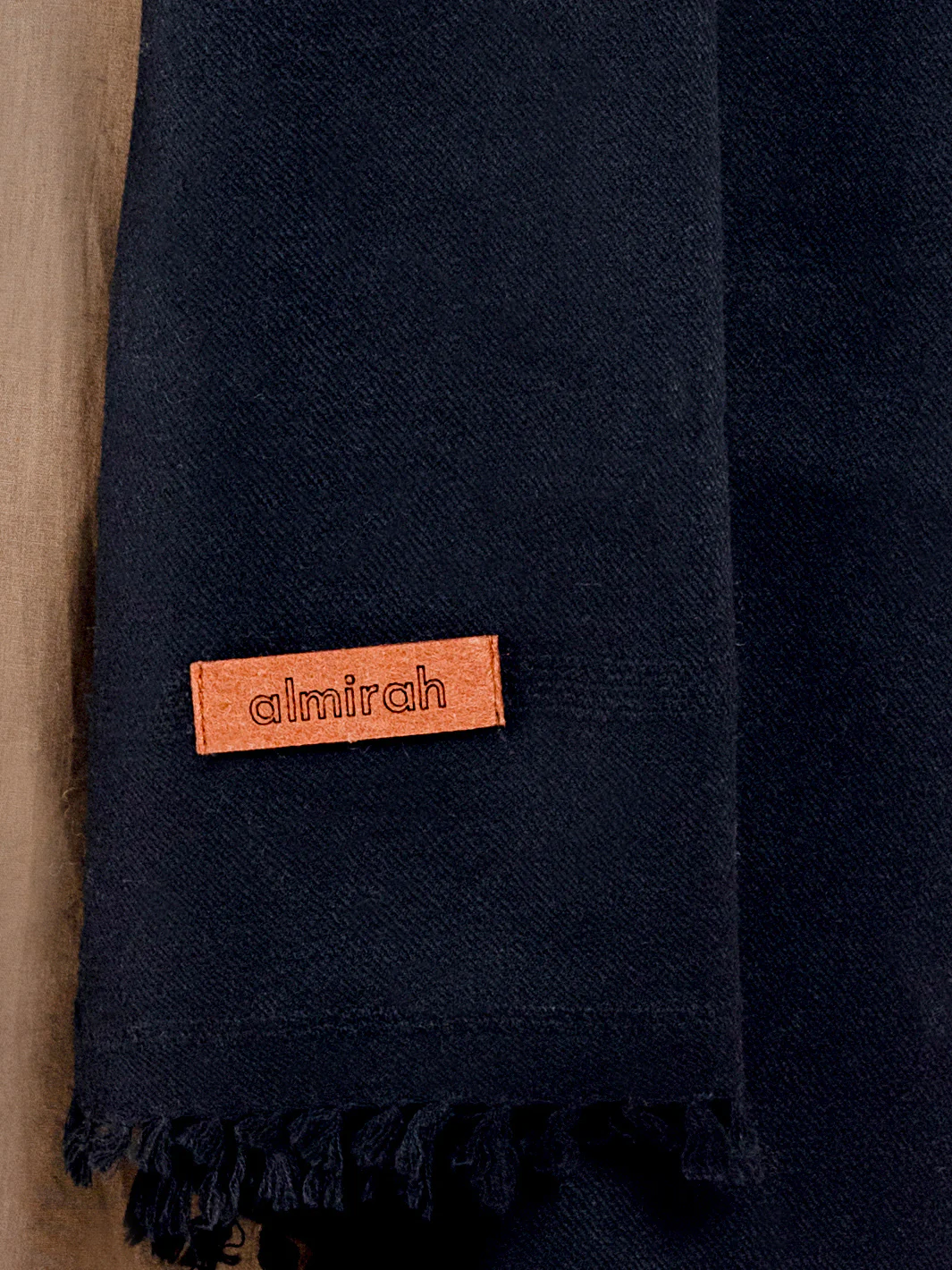 Black Blended Shawl For Men - AL-SH-013 - Image 4