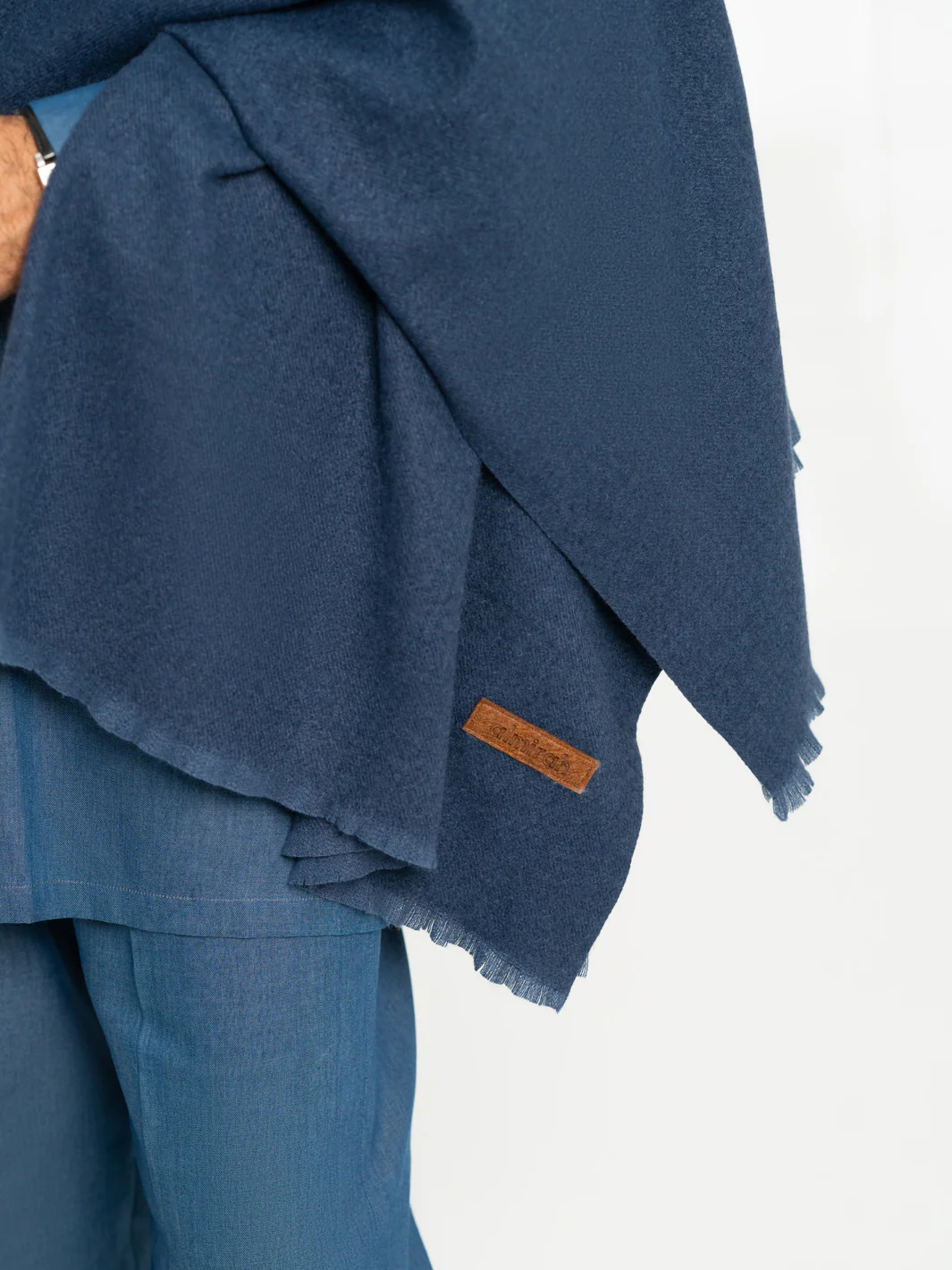 Royal Blue Casual Shawl - AL-SH-042 - Image 4