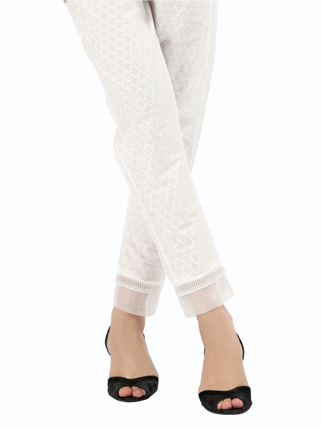 White Women Trouser - AL-T-394A - Image 2