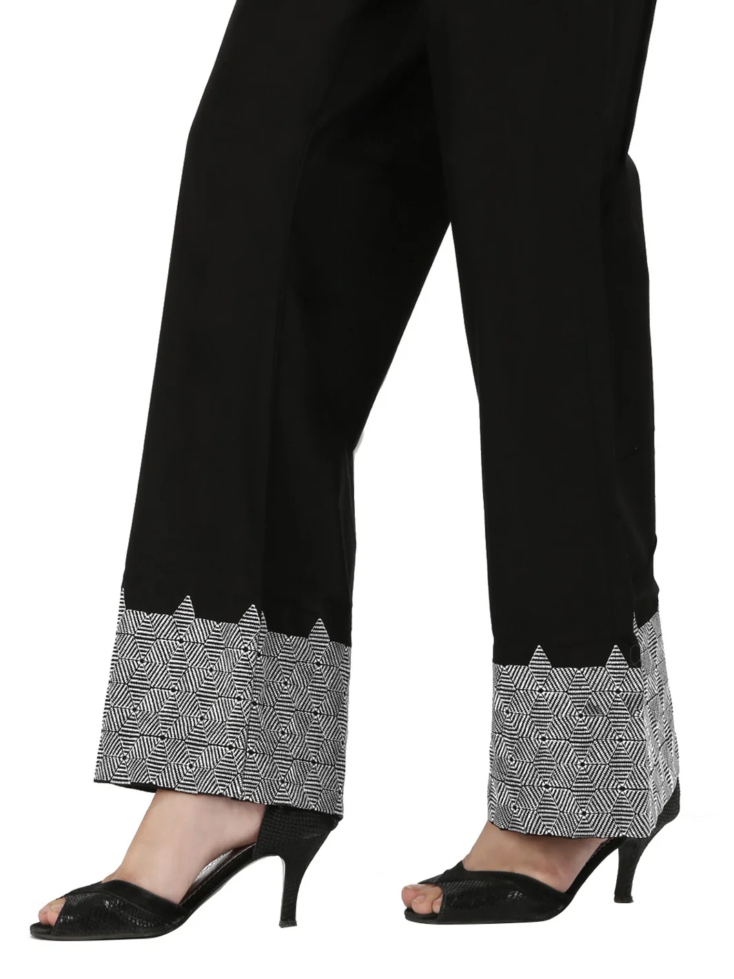 Black Lawn Women Trouser - AL-T-396 - Image 2
