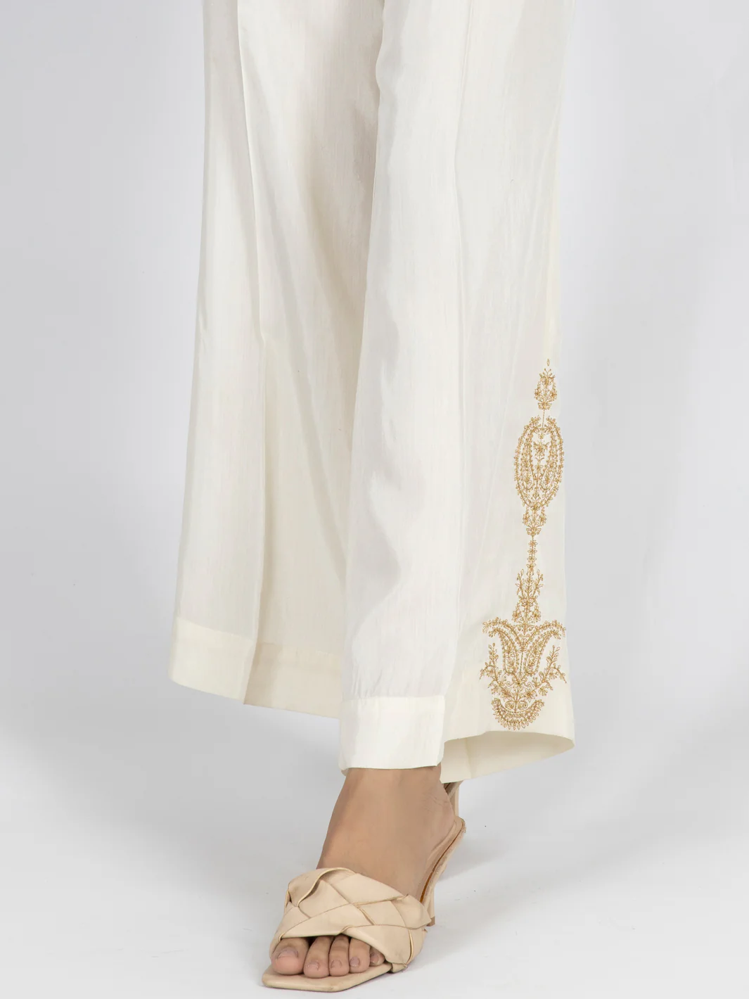 Off White Viscose Trouser - AL-T-610 - Image 2