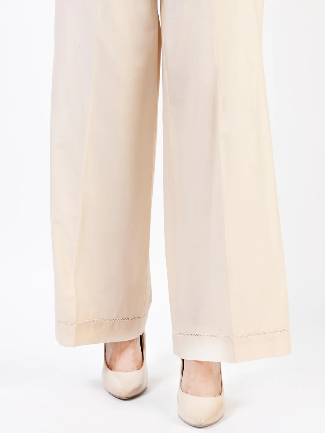 Cream Lawn Trousers - AL-T-674 - Image 2