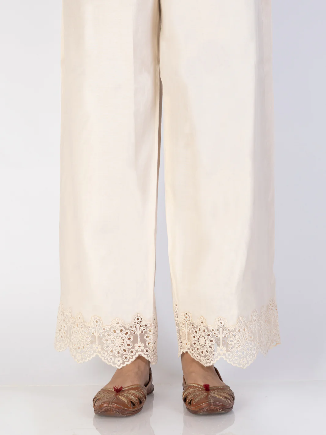 Beige Maple Silk Trousers - AL-T-693 - Image 3