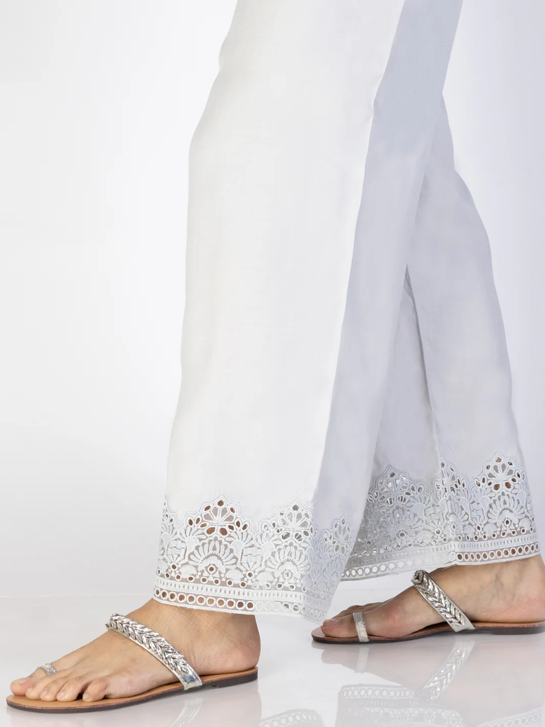 Grey Maple Silk Trousers - AL-T-694 - Image 3