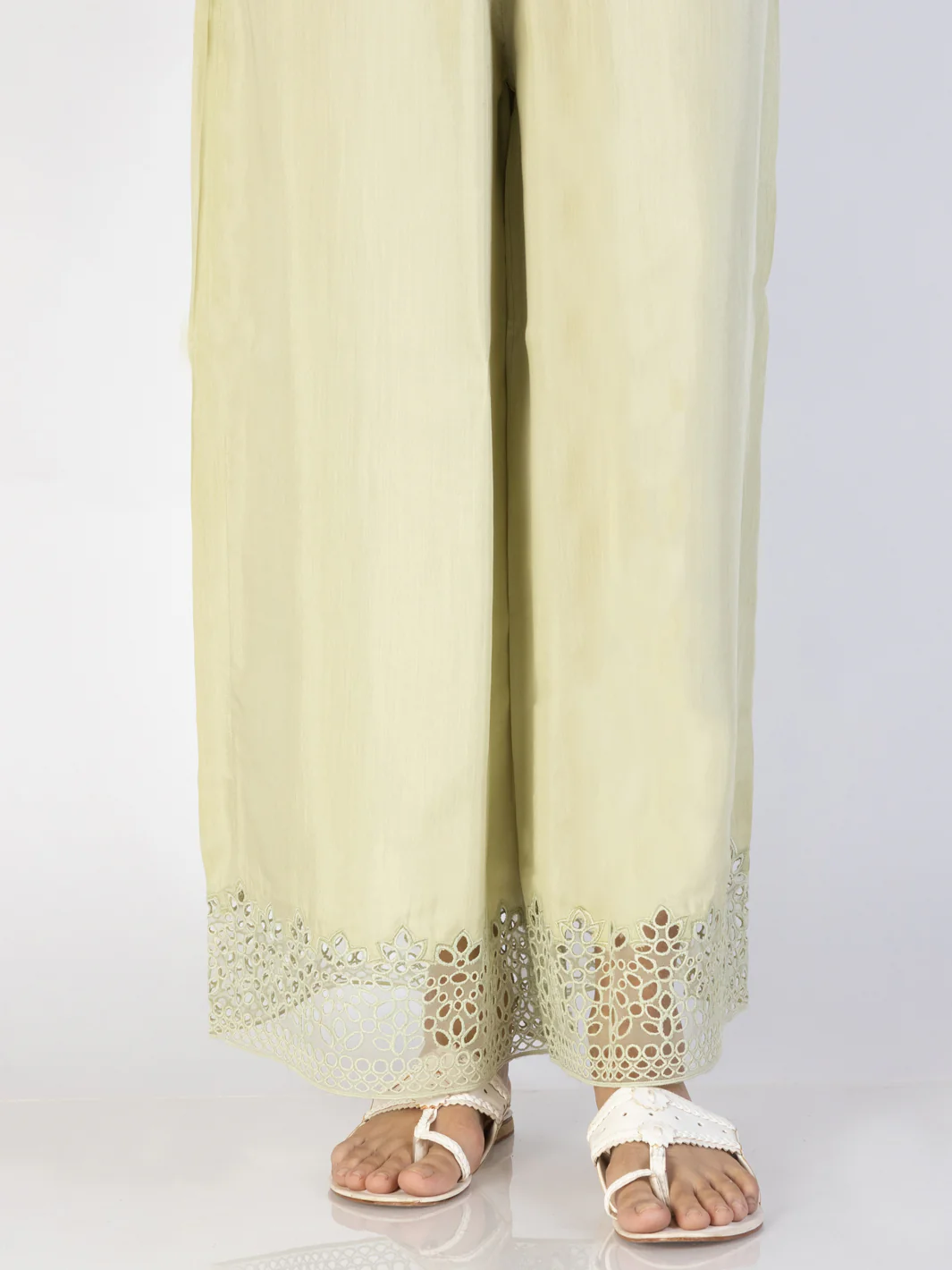 Pista Green Maple Silk Trousers - AL-T-696 - Image 2