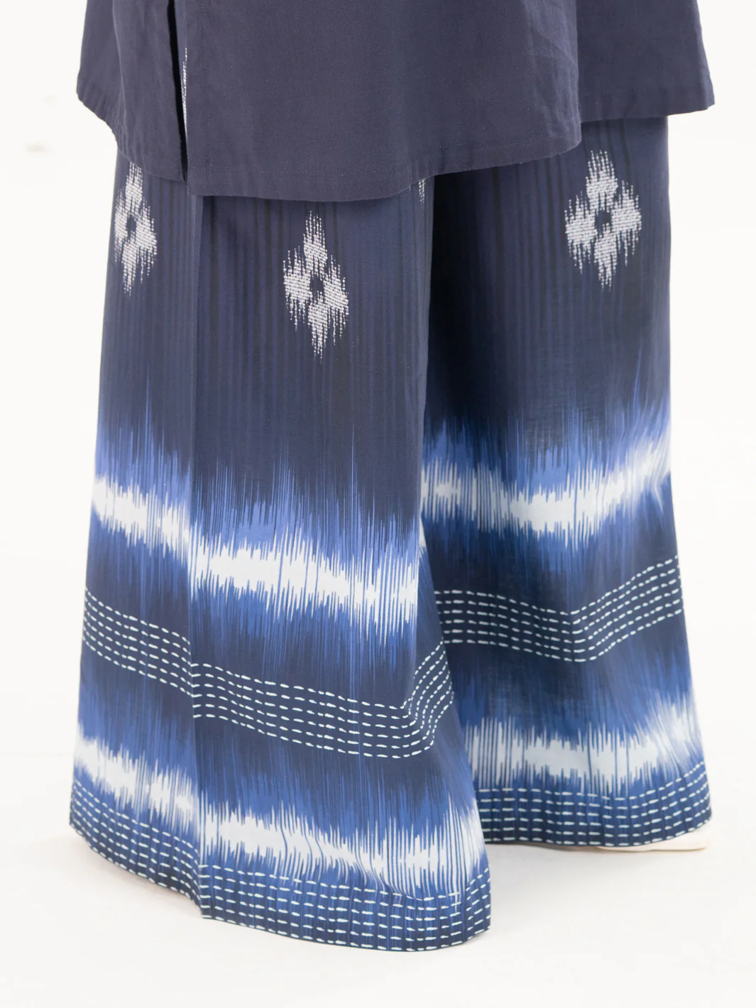 Navy Blue Cambric Trousers - AL-T-SP-767