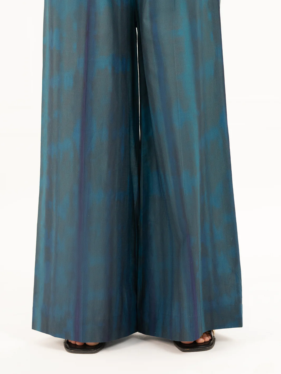Teal Cambric Casual Trousers - AL-T-SP-769