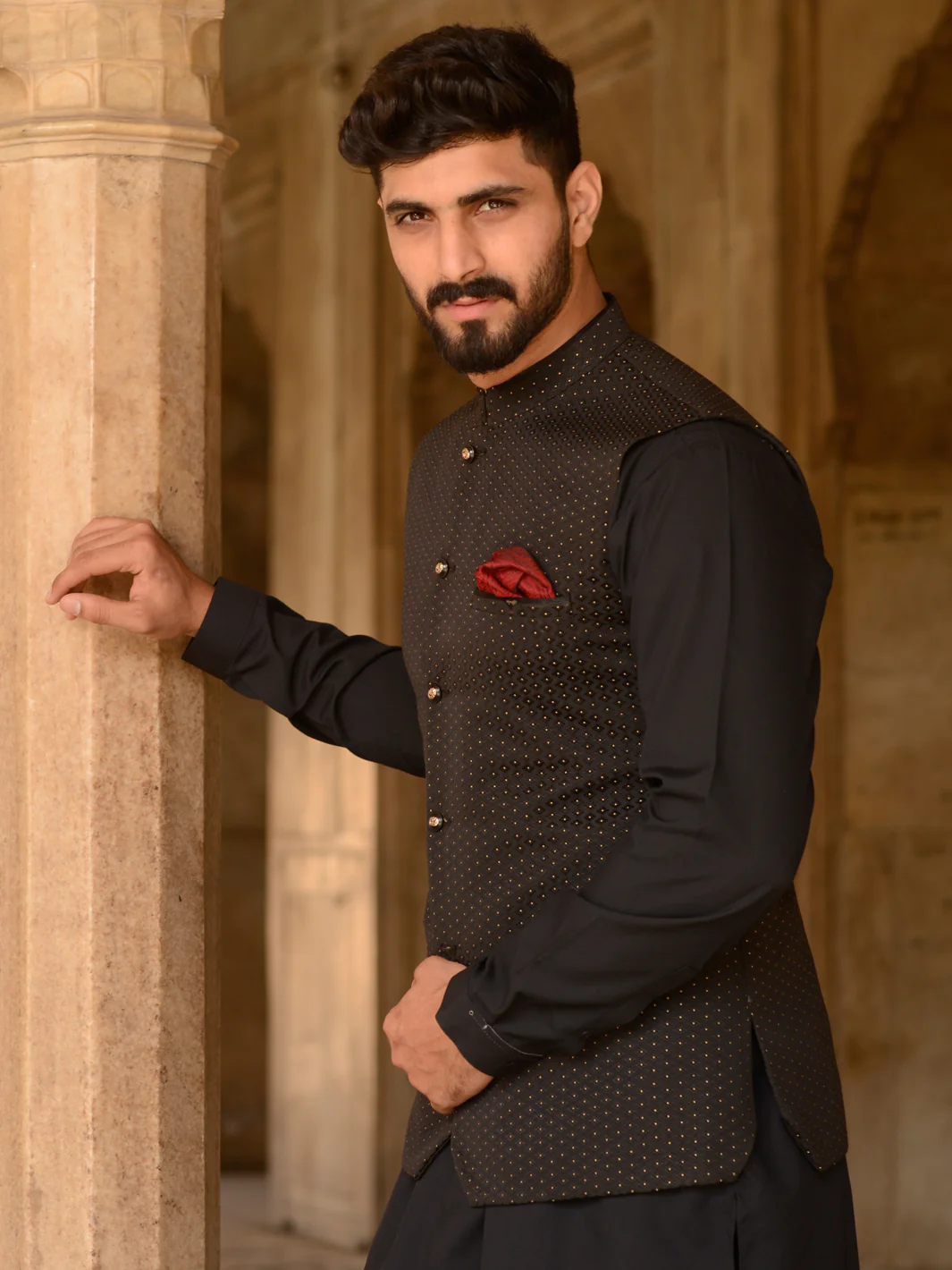 Black Blended Waistcoat - AL-WC-199 - Image 2