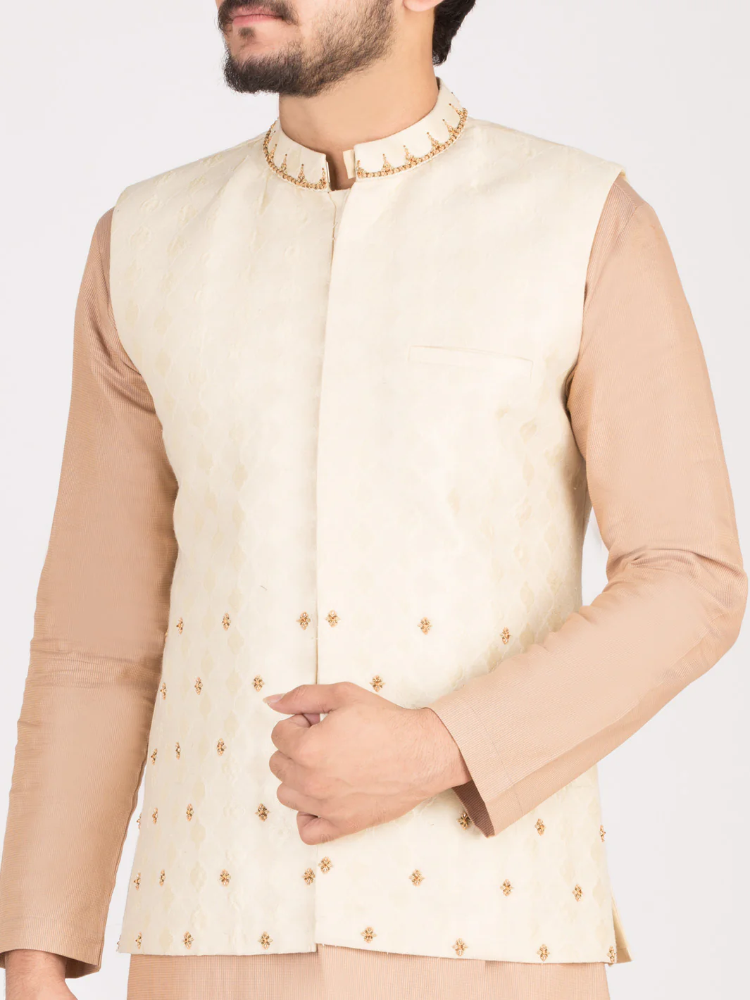 Cream Blended Waistcoat - AL-WC-292 - Image 3
