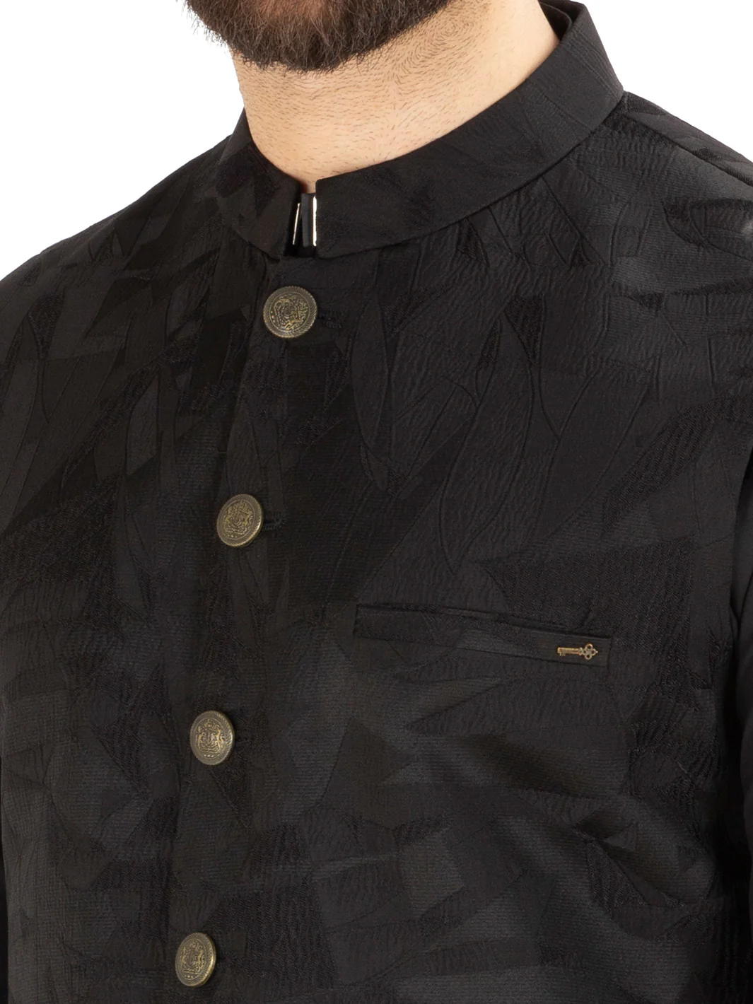 Black Blended Waistcoat - AL-WC-297 - Image 2