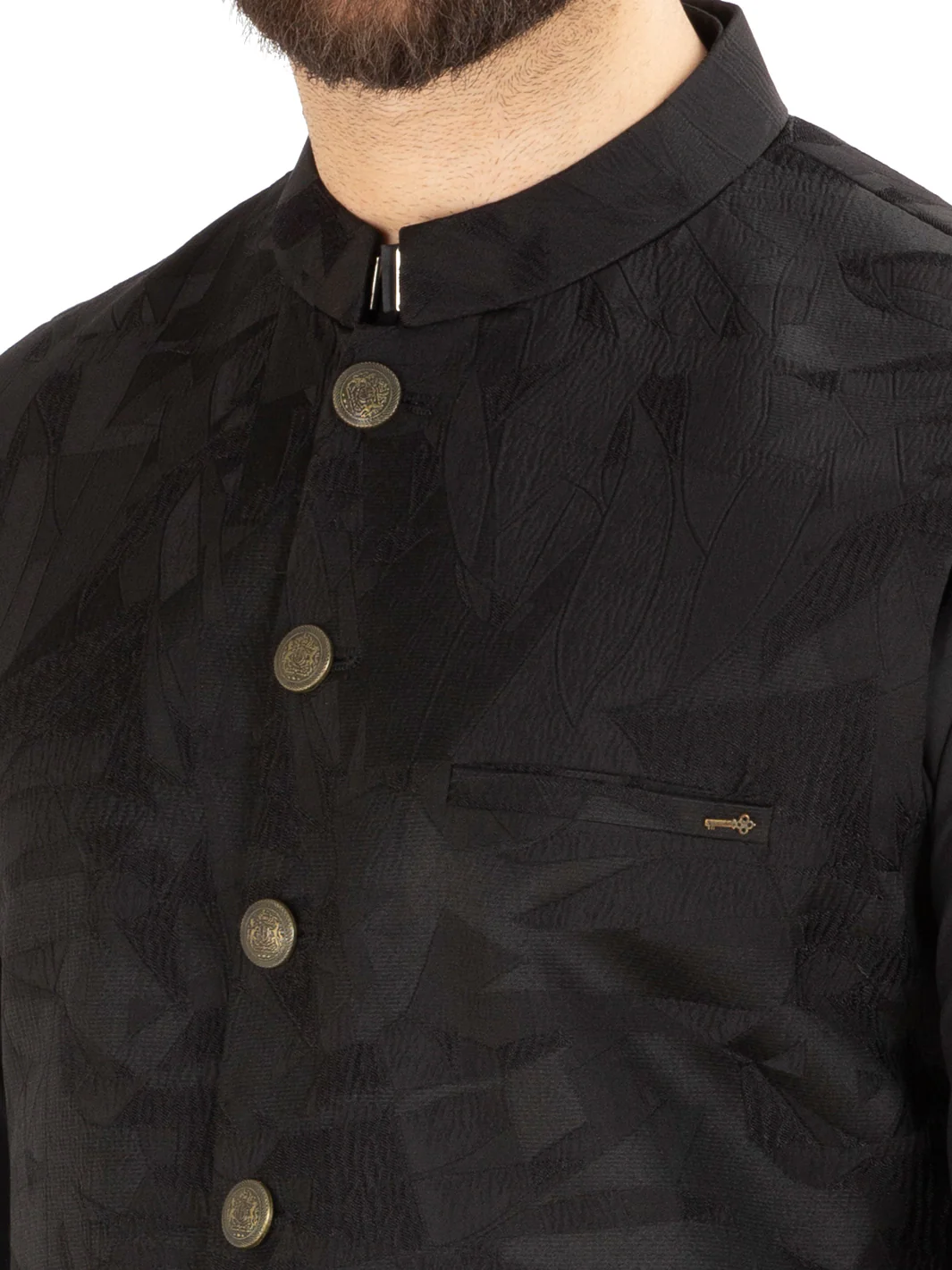 Black Blended Waistcoat - AL-WC-297-R1 - Image 3