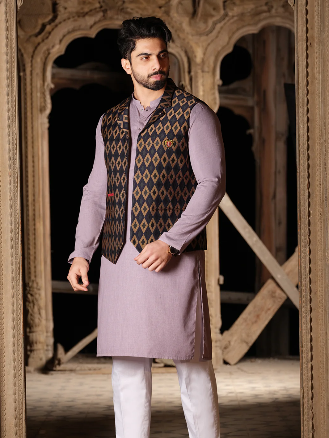Blue Blended Waistcoat - AL-WC-317 - Image 3