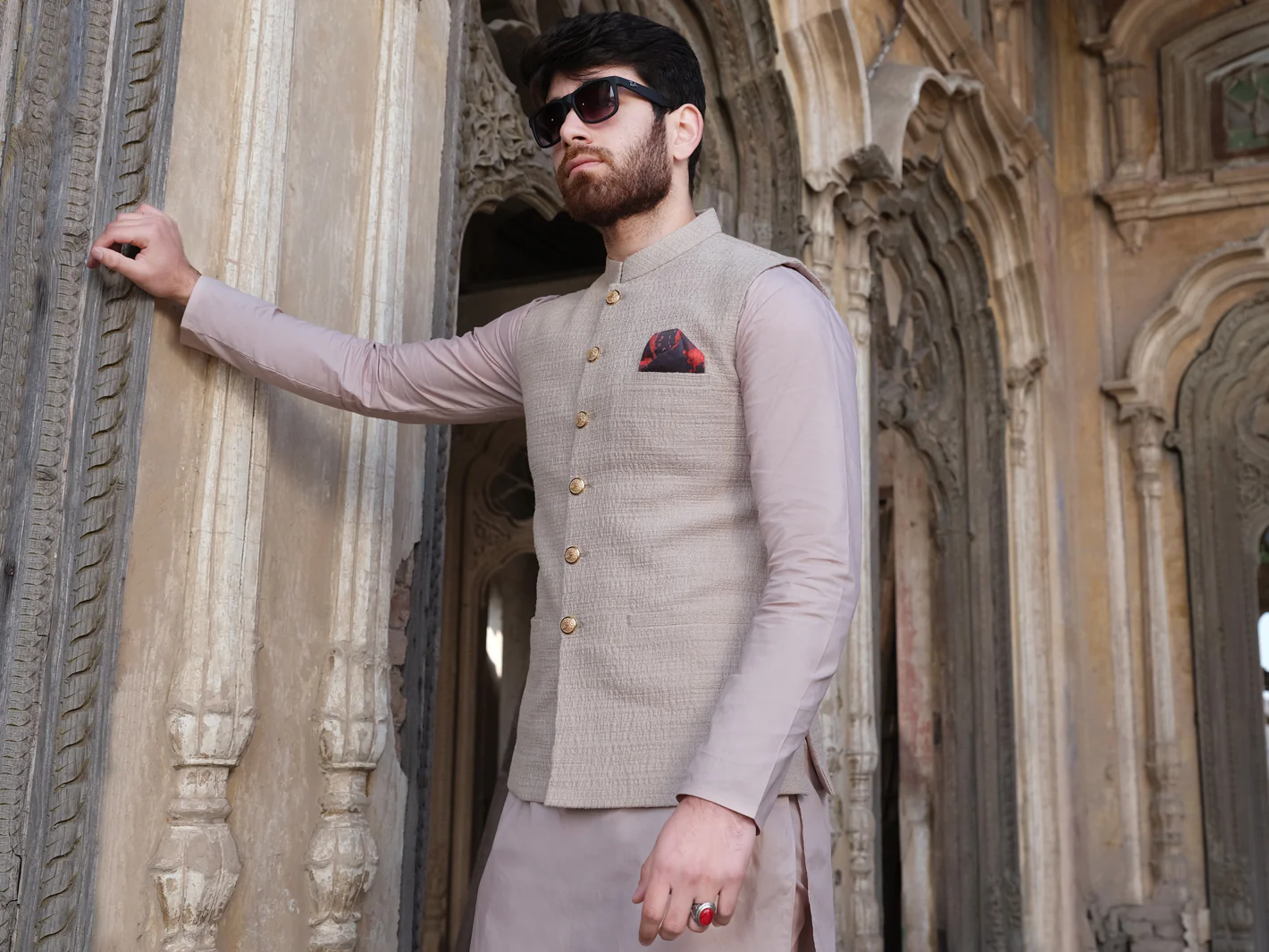 Fawn Waistcoat - AL-WC-321 - Image 4
