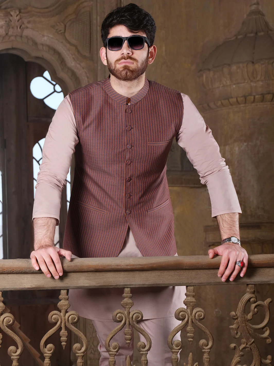 Light Purple Suiting Waistcoat - AL-WC-329 - Image 3