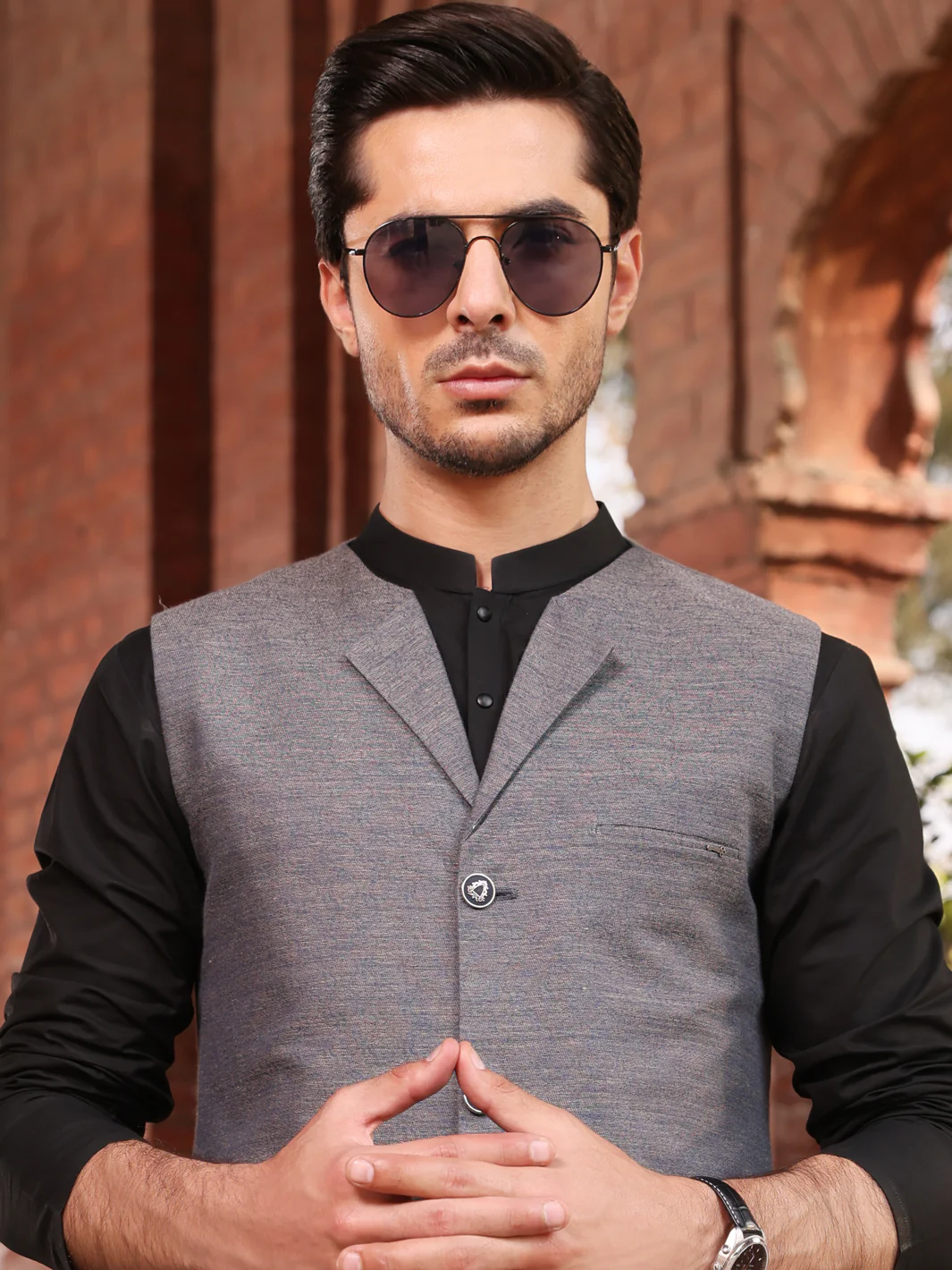 Grey Cotton Waistcoat - AL-WC-352 - Image 2
